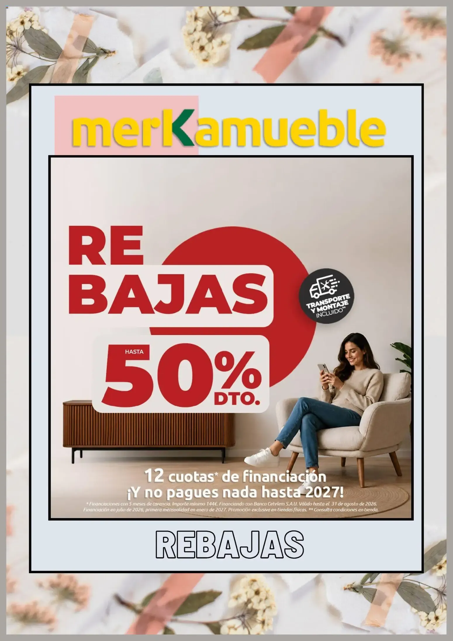 Catálogo de Merkamueble Rebajas 7 de julio al 31 de agosto 2026 - Página 1