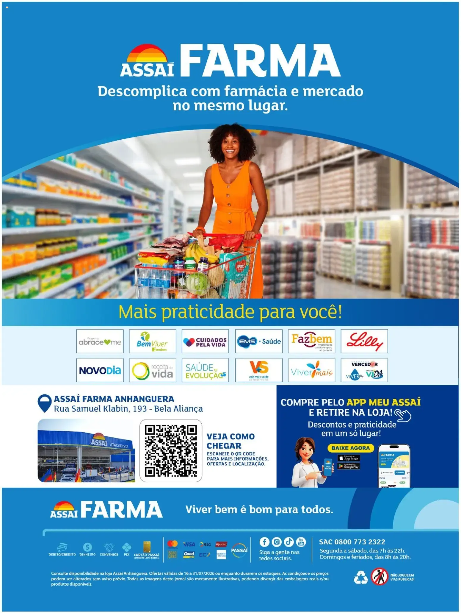 Encarte de Inauguração Assaí Farma - Grandes Ofertas 16 de julho até 31 de julho 2026 - Pagina 8