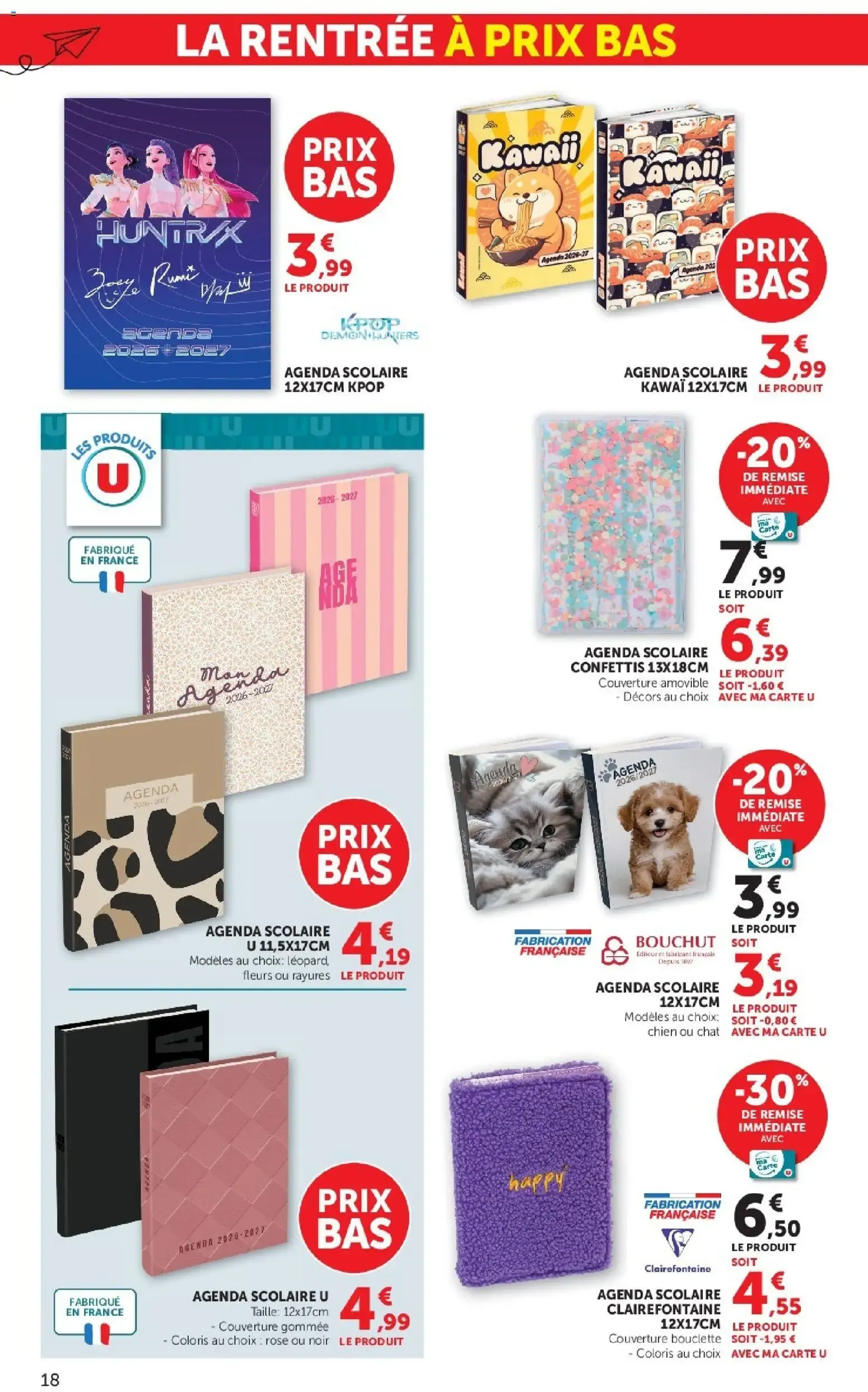 Hyper U - La rentrée à prix bas à partir du 15/07/2026 - promo en ligne du 15 juillet au 9 août 2026 - Catalogue page 18