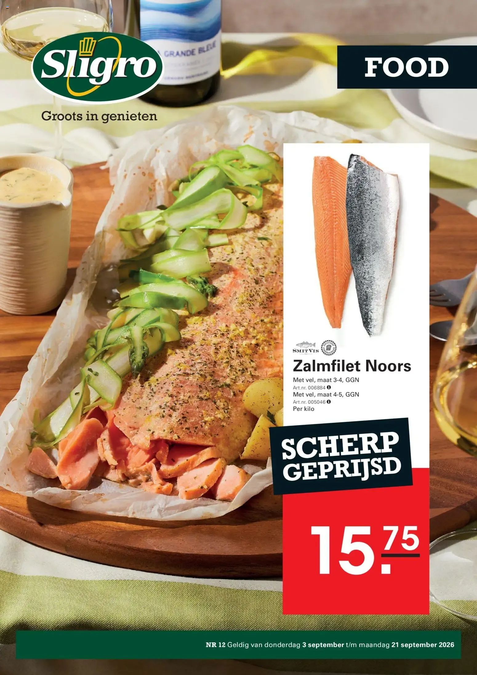 Sligro Food Brochure van 3 september tot 21 september 2026 - Folder pagina 1