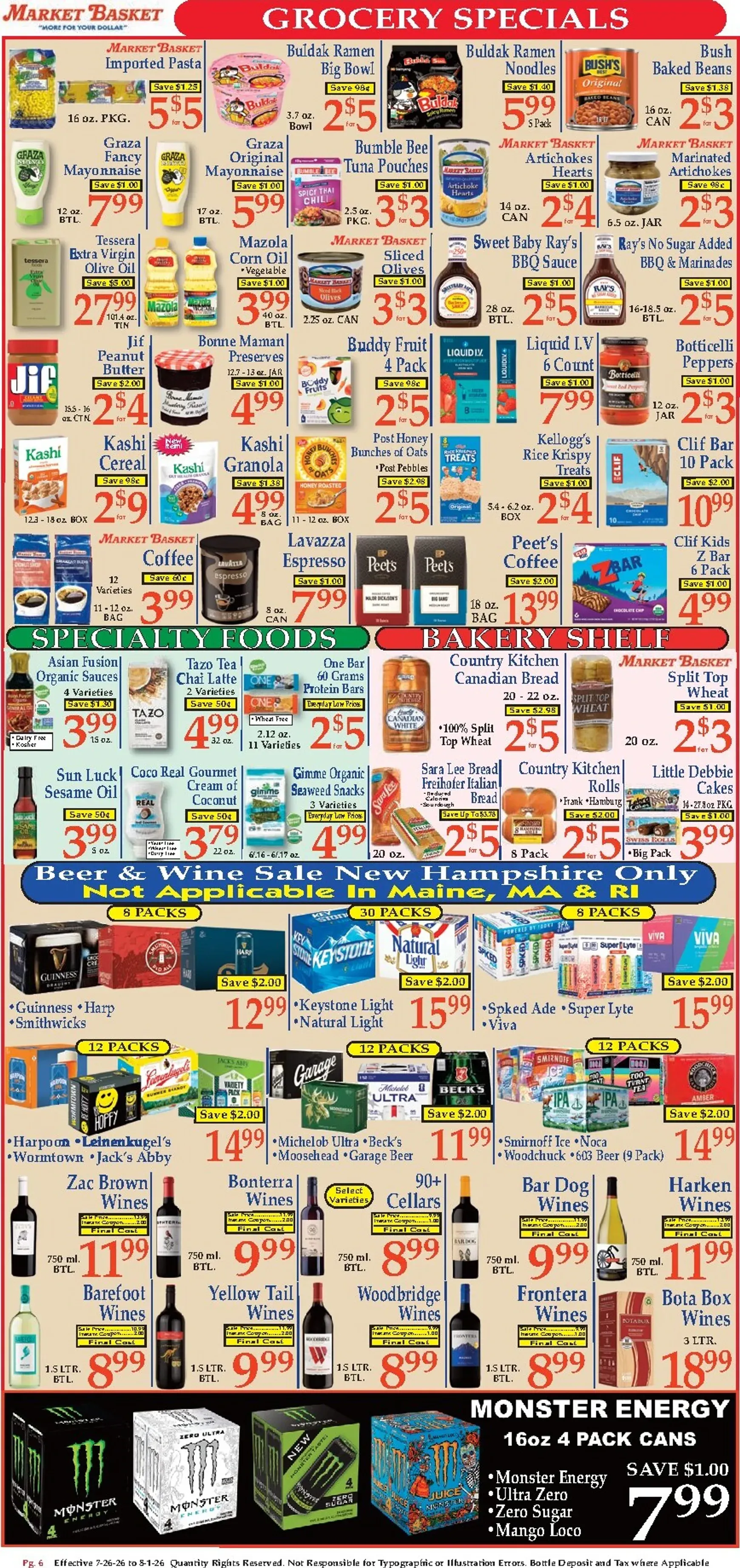 Weekly ad Current Market Basket leaflet valid from Sunday 07/26/2026 to Saturday 08/01/2026 from July 26 to August 1 2026 - Page 6