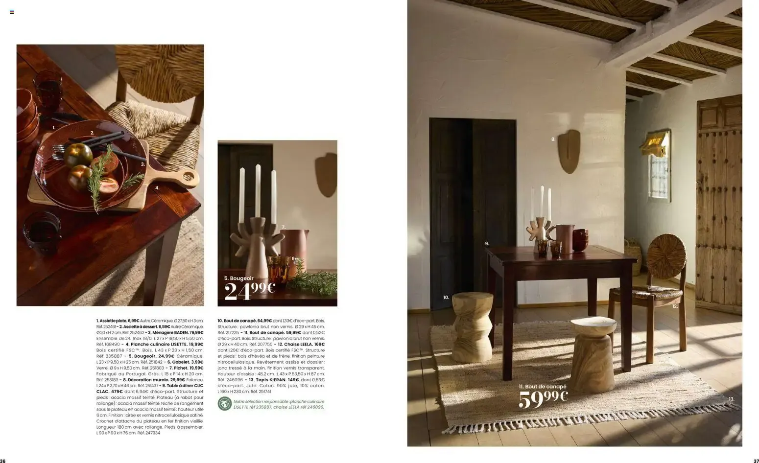 Maisons du Monde - Itinéraire Estival Collection Printemps - Été 2026 du 16 février au 1 septembre 2026 - Catalogue page 19