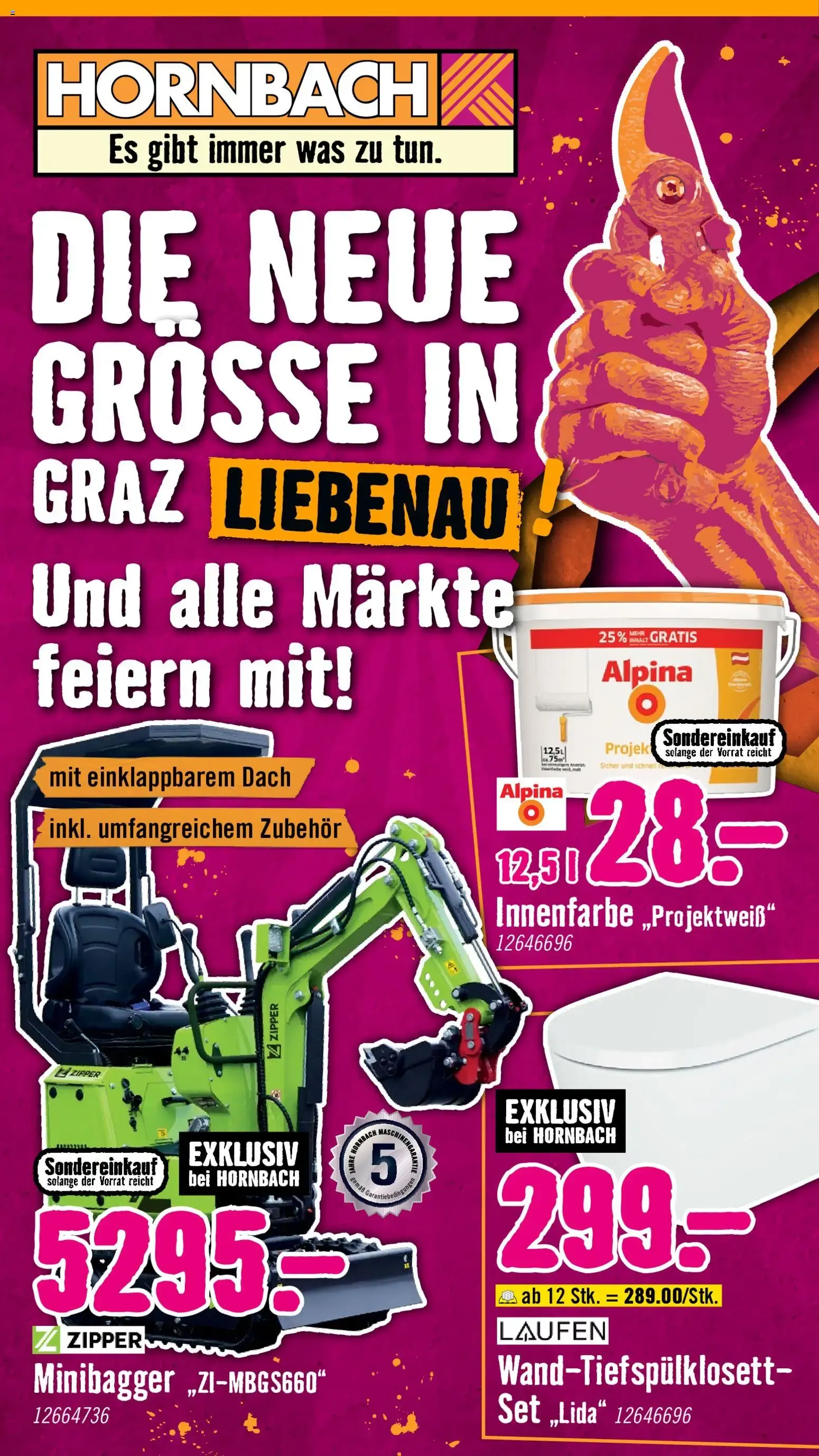 HORNBACH - La nueva gran apertura en Graz Liebenau y todos los mercados celebran von 16. September bis 14. Oktober 2026 - Flugblätt seite  1