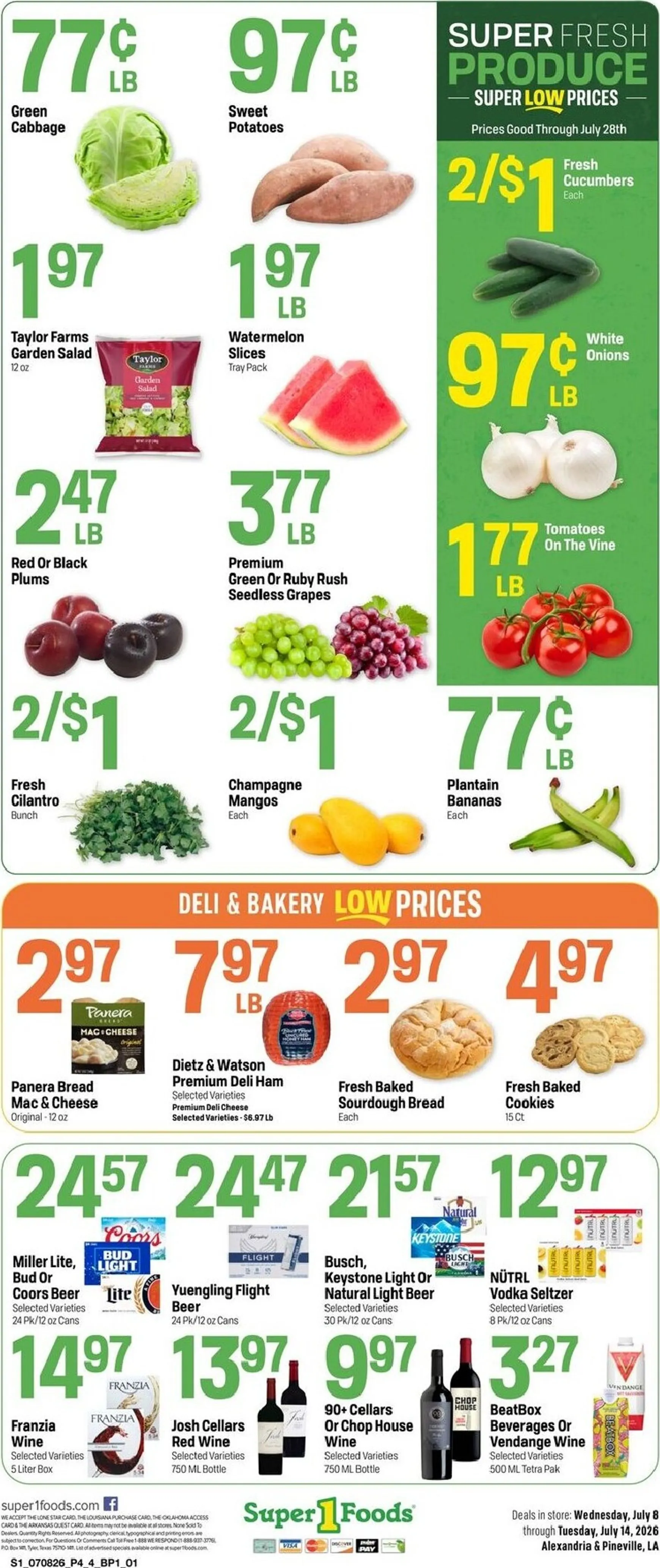 Weekly ad Current Super 1 Foods leaflet valid from Wednesday 07/08/2026 to Tuesday 07/14/2026 from July 8 to July 14 2026 - Page 4