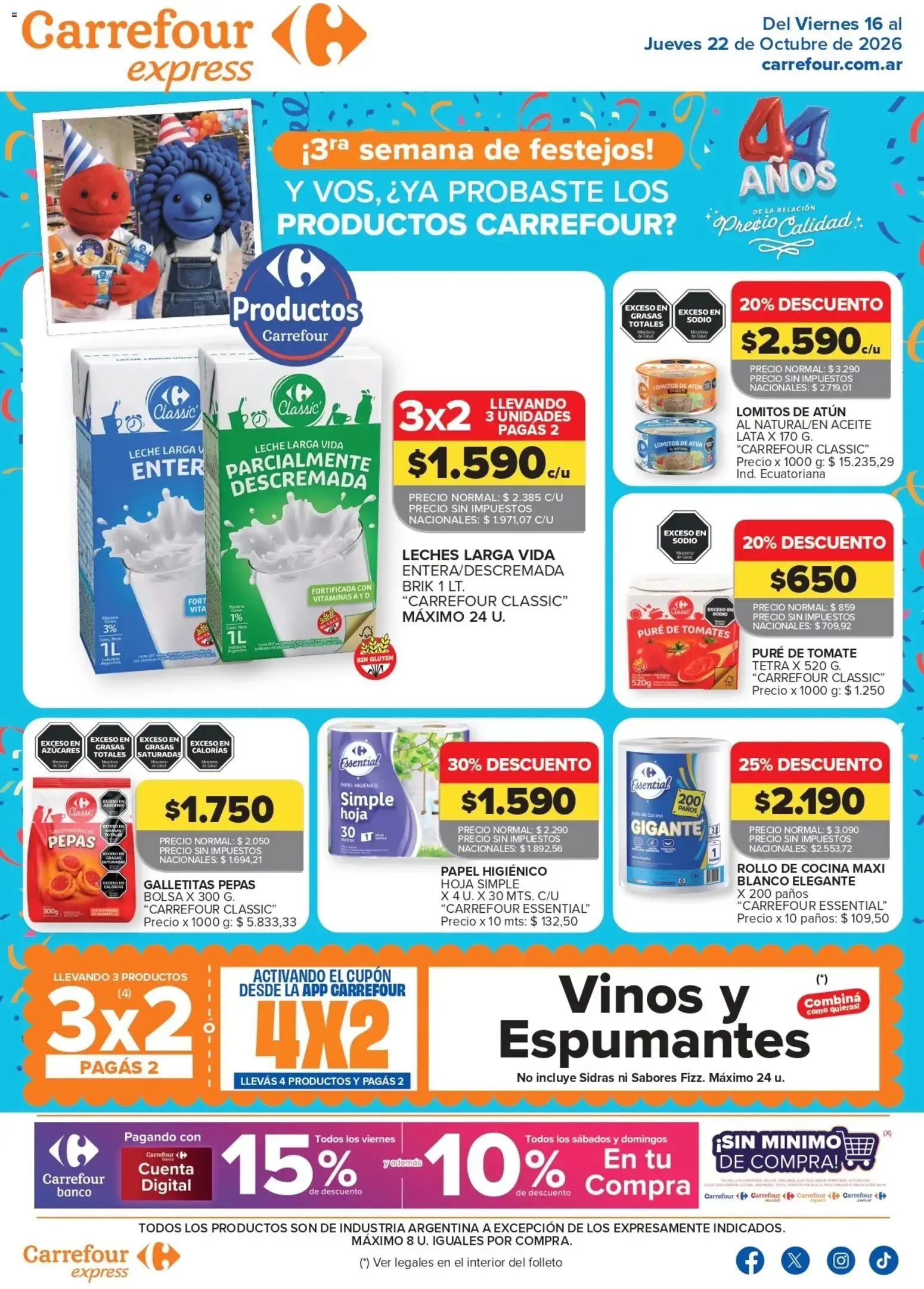 Ofertas de Carrefour Express catálogo del 16/10/2026 - 22/10/2026 16 de octubre al 22 de octubre 2026 - Página 1 del catálogo