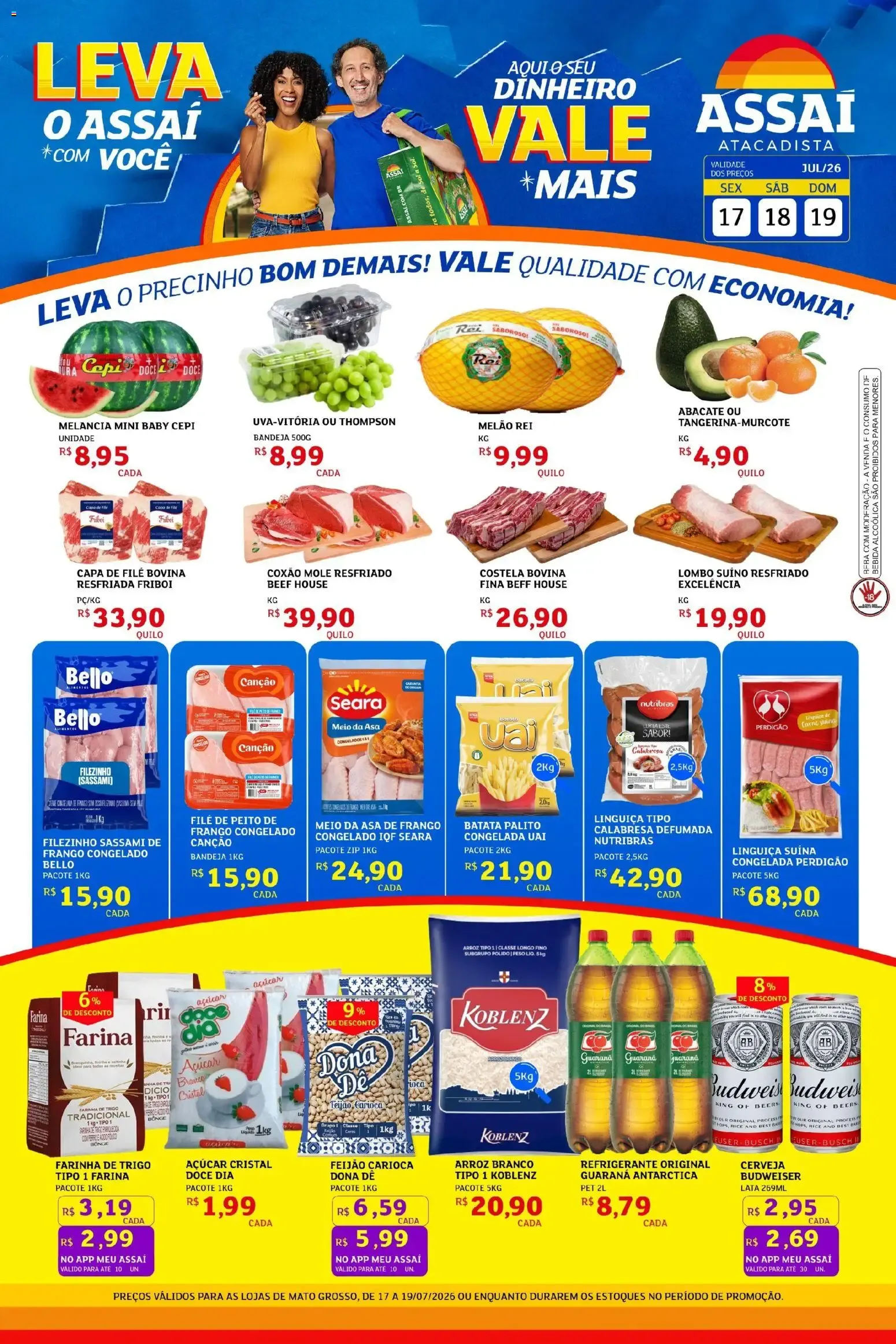 Encarte de Assaí Atacadista ofertas - MT de 17/07/2026 | Promoções Online 17 de julho até 19 de julho 2026 - Pagina 1