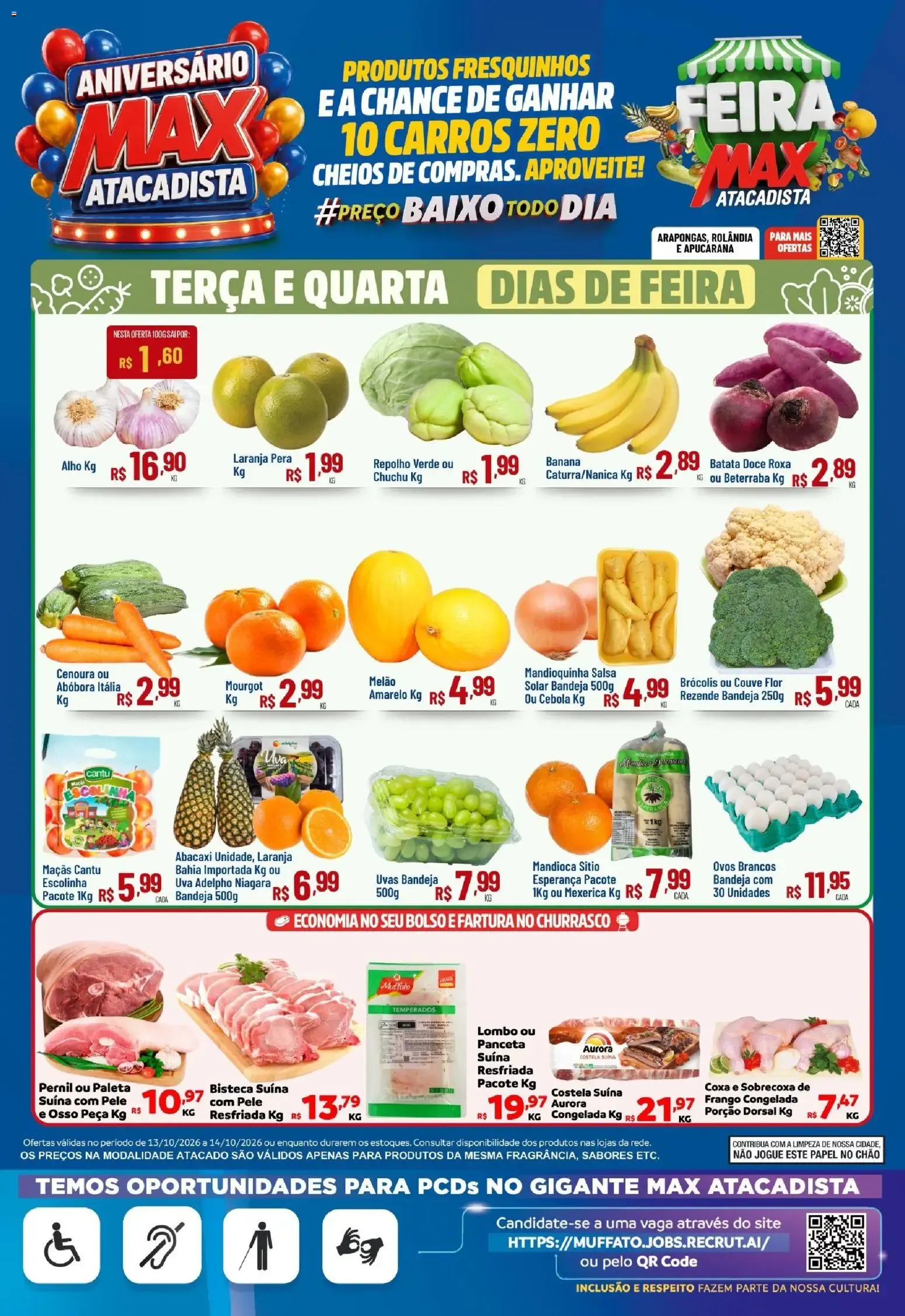 Encarte de Max Atacadista ofertas Feira de 13/10/2026 | Promoções Online 13 de outubro até 14 de outubro 2026 - Pagina 1