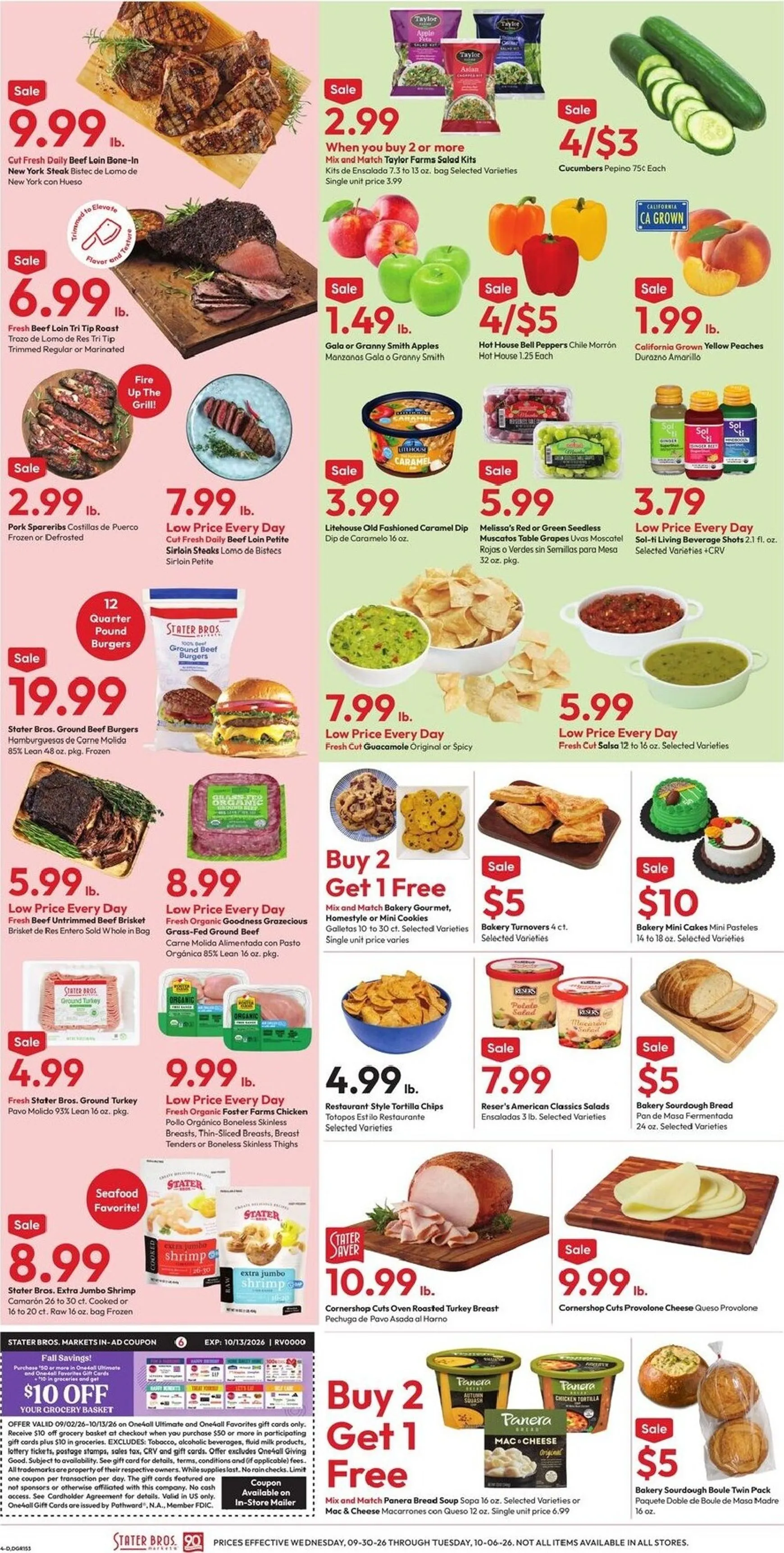 Weekly ad Current Stater Bros. leaflet valid from Wednesday 09/30/2026 to Tuesday 10/06/2026 from September 30 to October 6 2026 - Page 4
