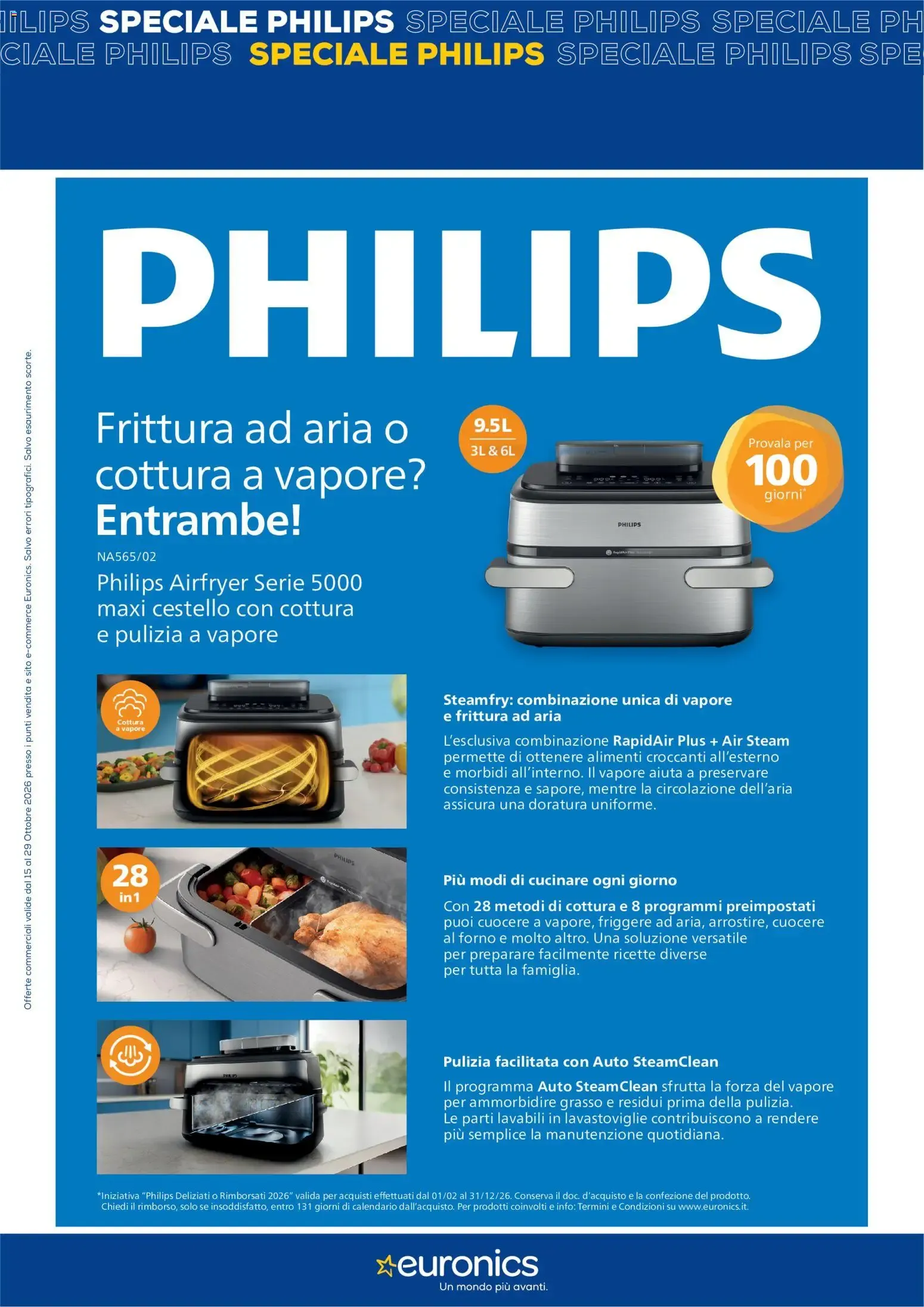 Euronics Tech Speciale Philips Airfryer Serie 5000 da 15 ottobre a 29 ottobre di 2026 - Pagina del volantino 2
