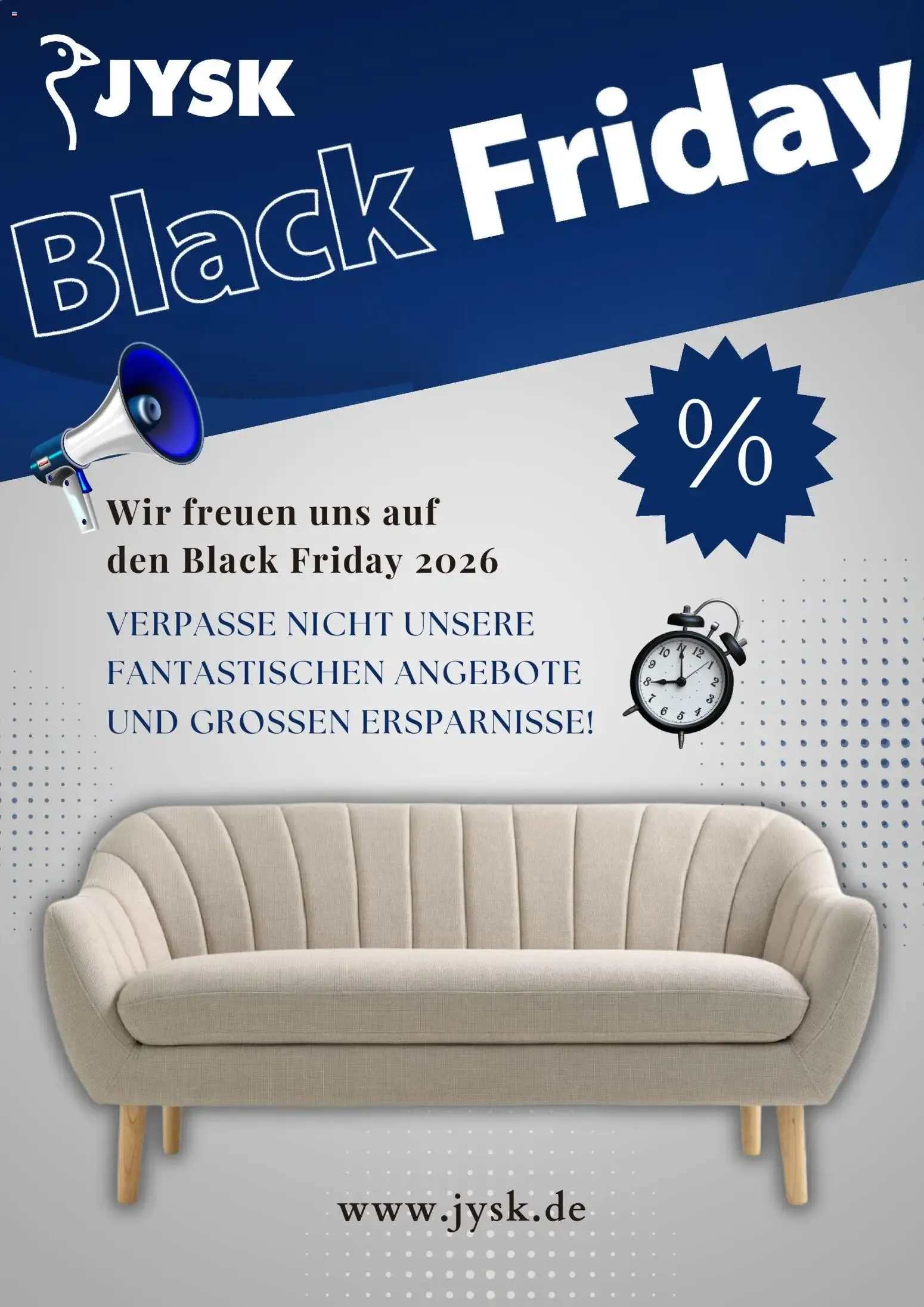 JYSK Black Friday 2026 Ankündigung von 15. Oktober bis 27. November 2026 - Prospekt seite 1