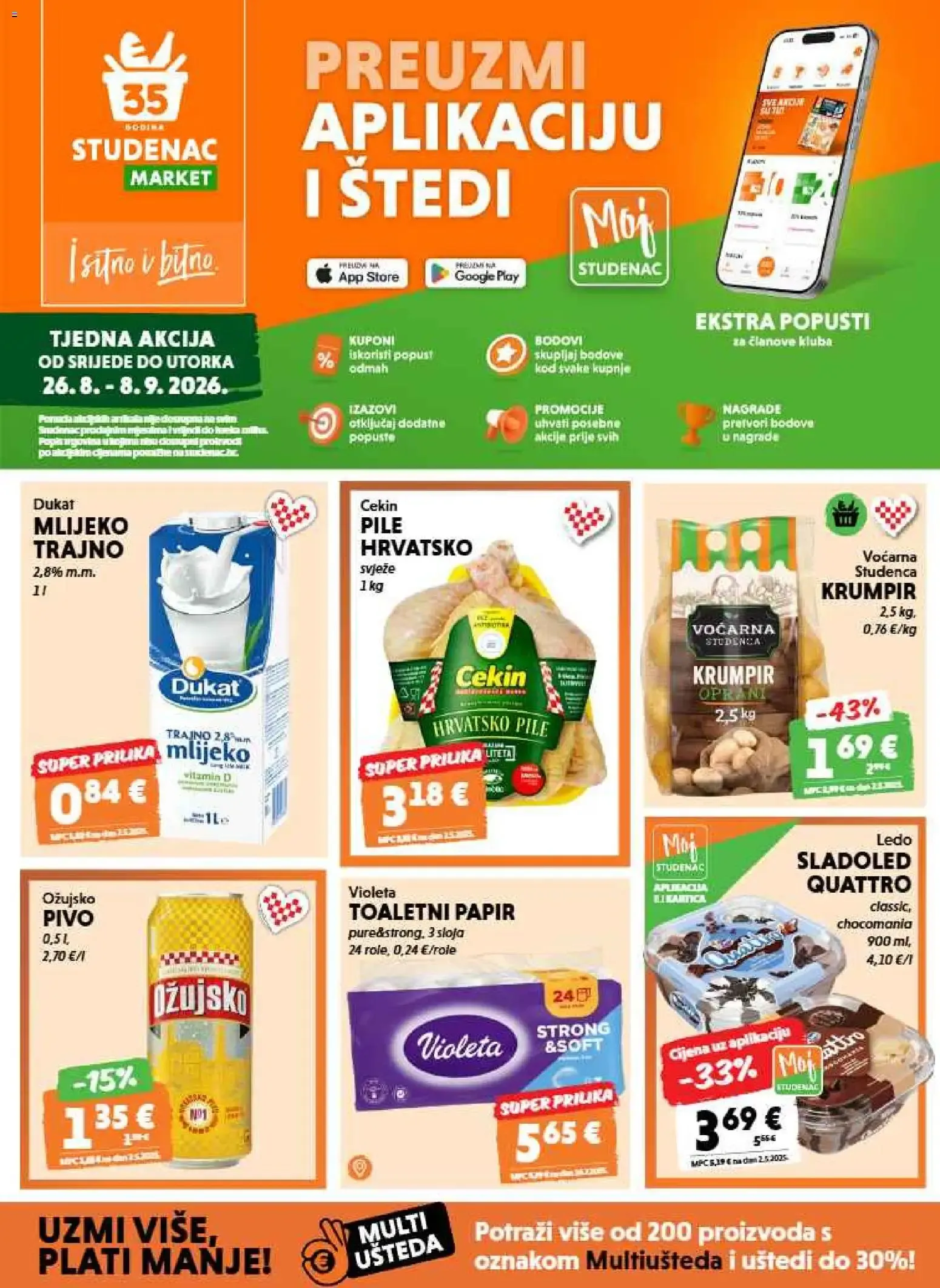 Katalog Studenac katalog novi od 26.08.2026 na listanje > letak digitalni od 26. kolovoza do 8. rujna 2026. - Pregled Stranica 1
