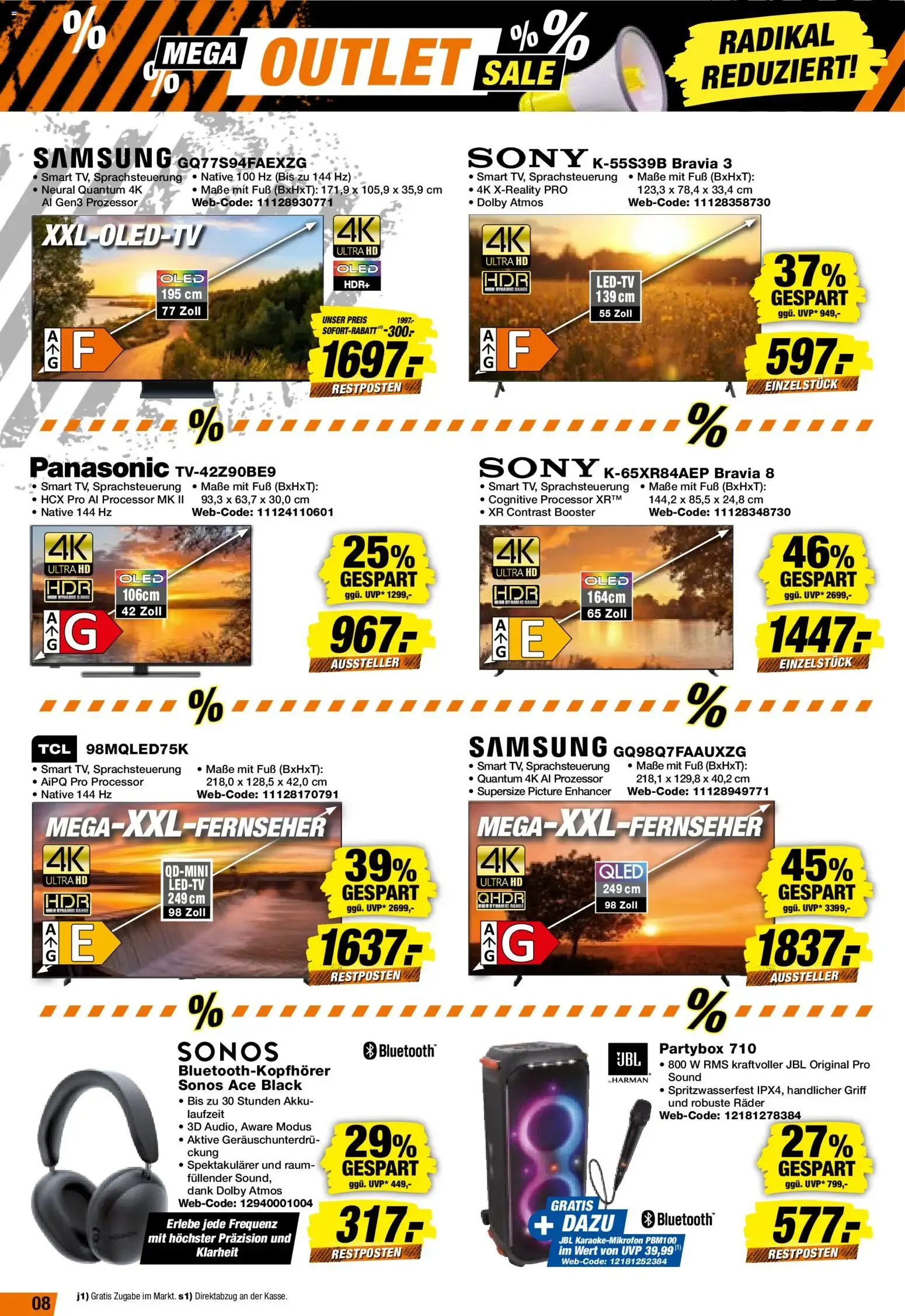 Expert Technikmarkt Mega Outlet Sale von 24. Juli bis 30. Juli 2026 - Prospekt seite 8