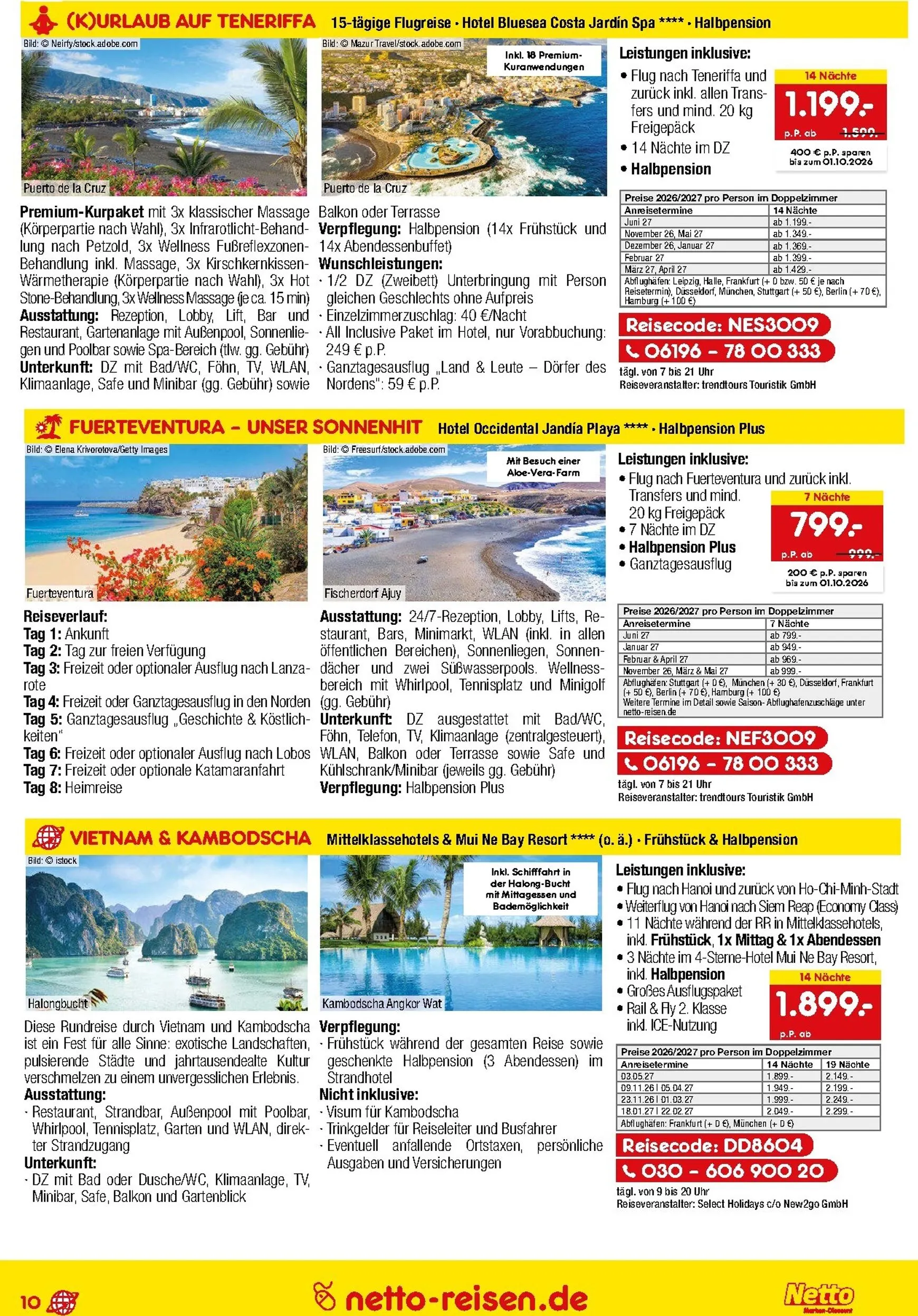 Netto REISEN - Reisemagazin September von 27. August bis 30. September 2026 - Prospekt seite 10