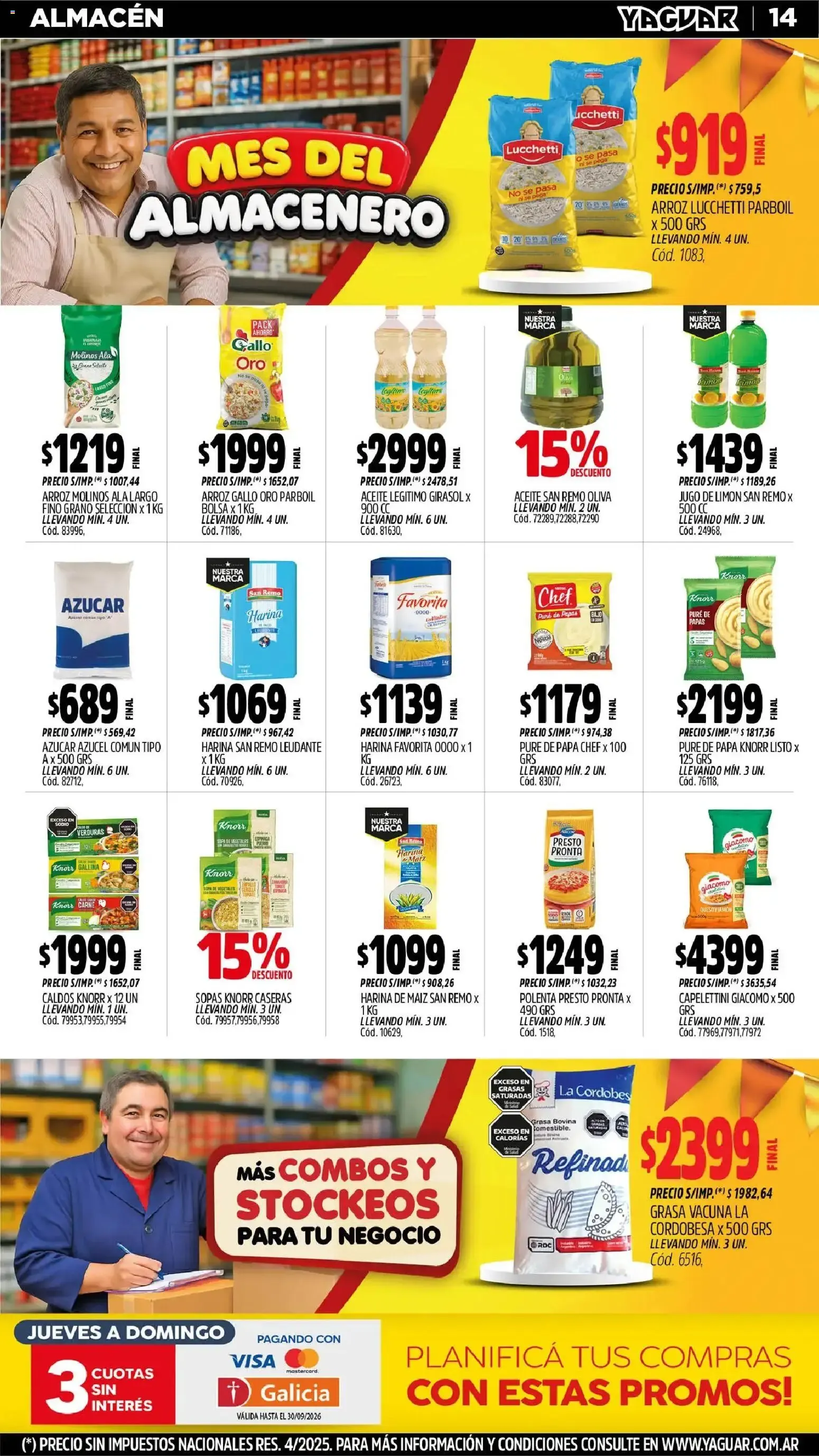 Ofertas de Mayorista Yaguar - Mes del Almacenero - Ofertas para Trelew 31 de agosto al 6 de septiembre 2026 - Página 14 del catálogo