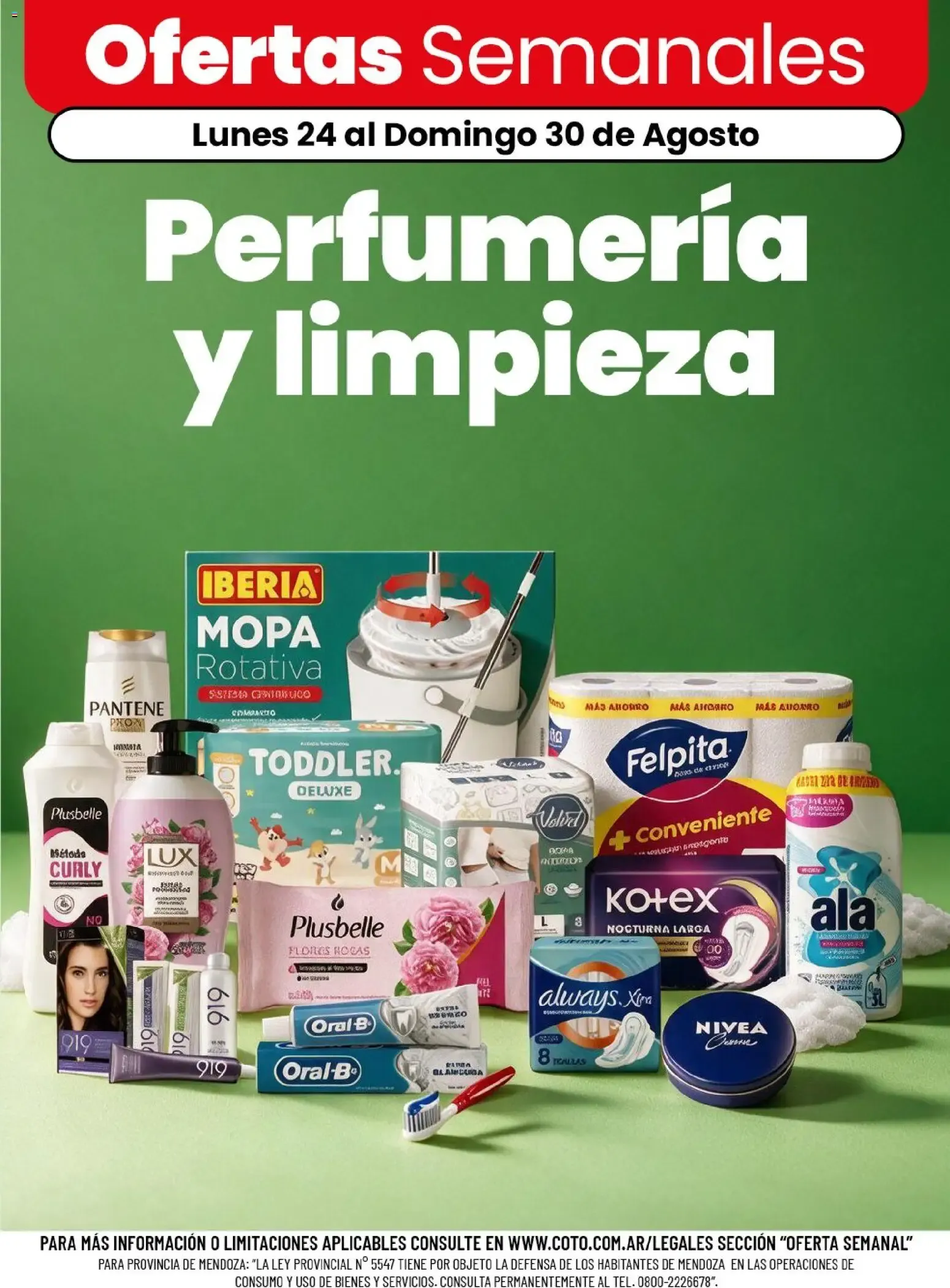 Ofertas de Coto - Perfumería y limpieza || del 24/08/2026 - 30/08/2026 || Descuentos 24 de agosto al 30 de agosto 2026 - Página 1 del catálogo