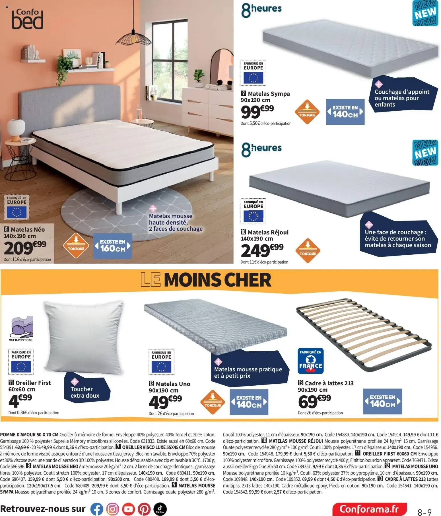 Conforama - Dormez Confo: La Grande Literie du 7 juillet au 3 août 2026 - Catalogue page 9