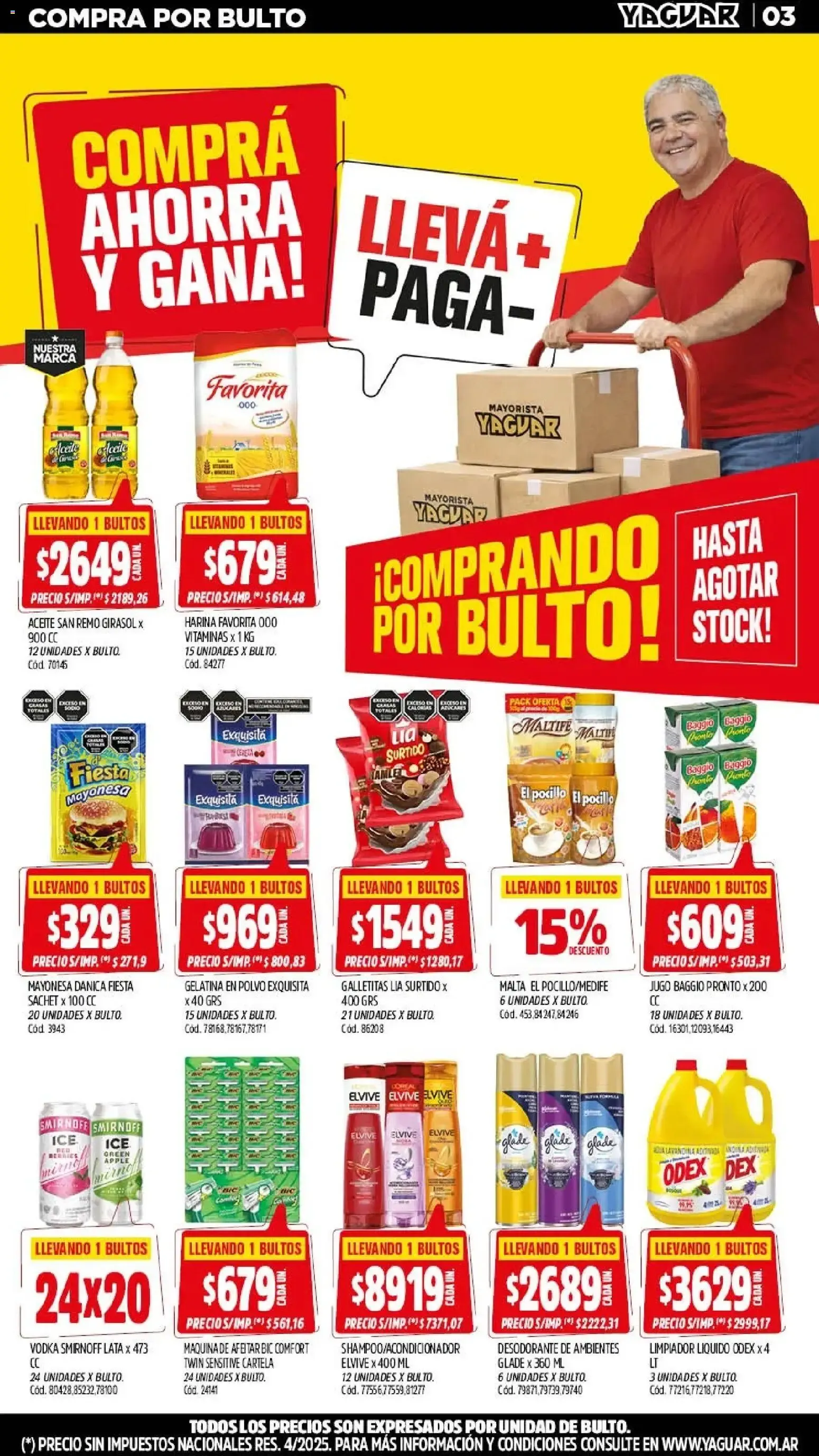 Ofertas de MAYORISTA YAGUAR OFERTAS SALVAJES 3 de agosto al 8 de agosto 2026 - Página 3 del catálogo