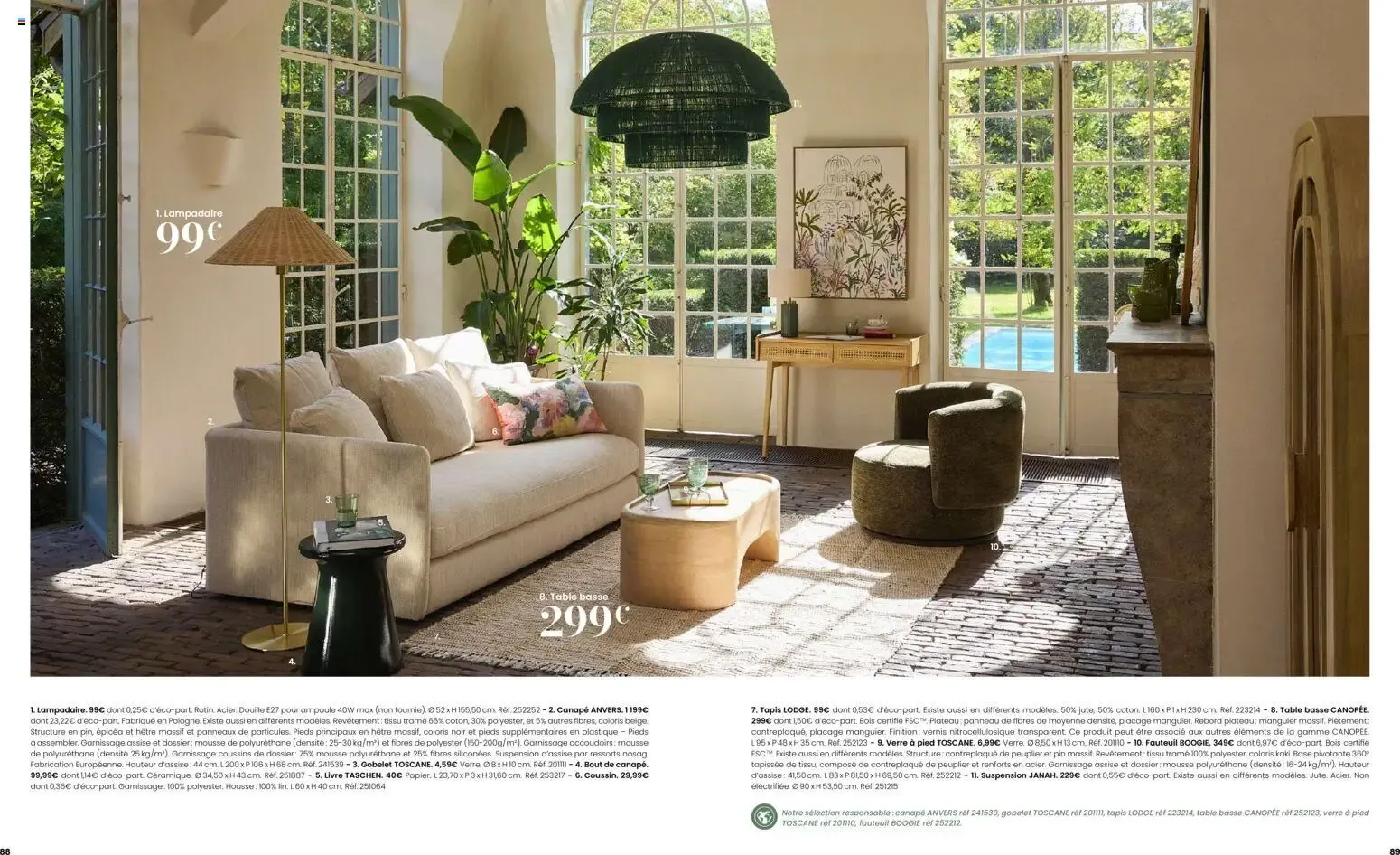 Maisons du Monde - Itinéraire Estival Collection Printemps - Été 2026 du 16 février au 1 septembre 2026 - Catalogue page 45