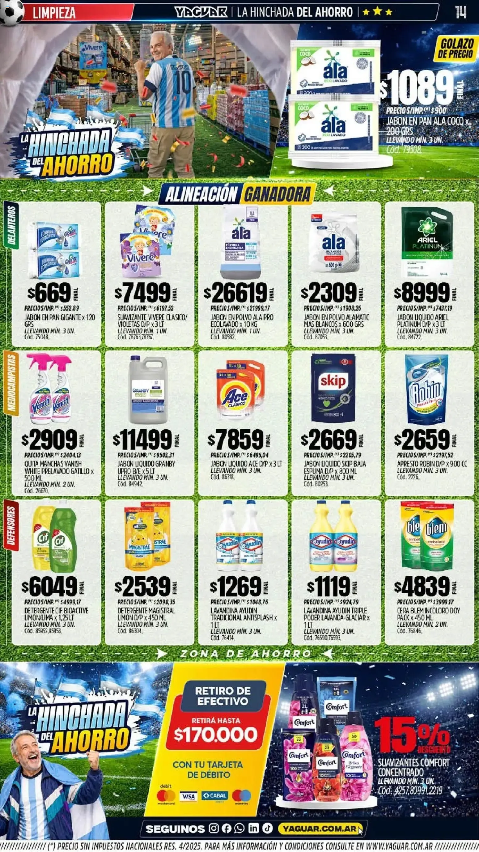 Ofertas de Mayorista Yaguar - La Hinchada del Ahorro 15 de junio al 21 de junio 2026 - Página 13 del catálogo
