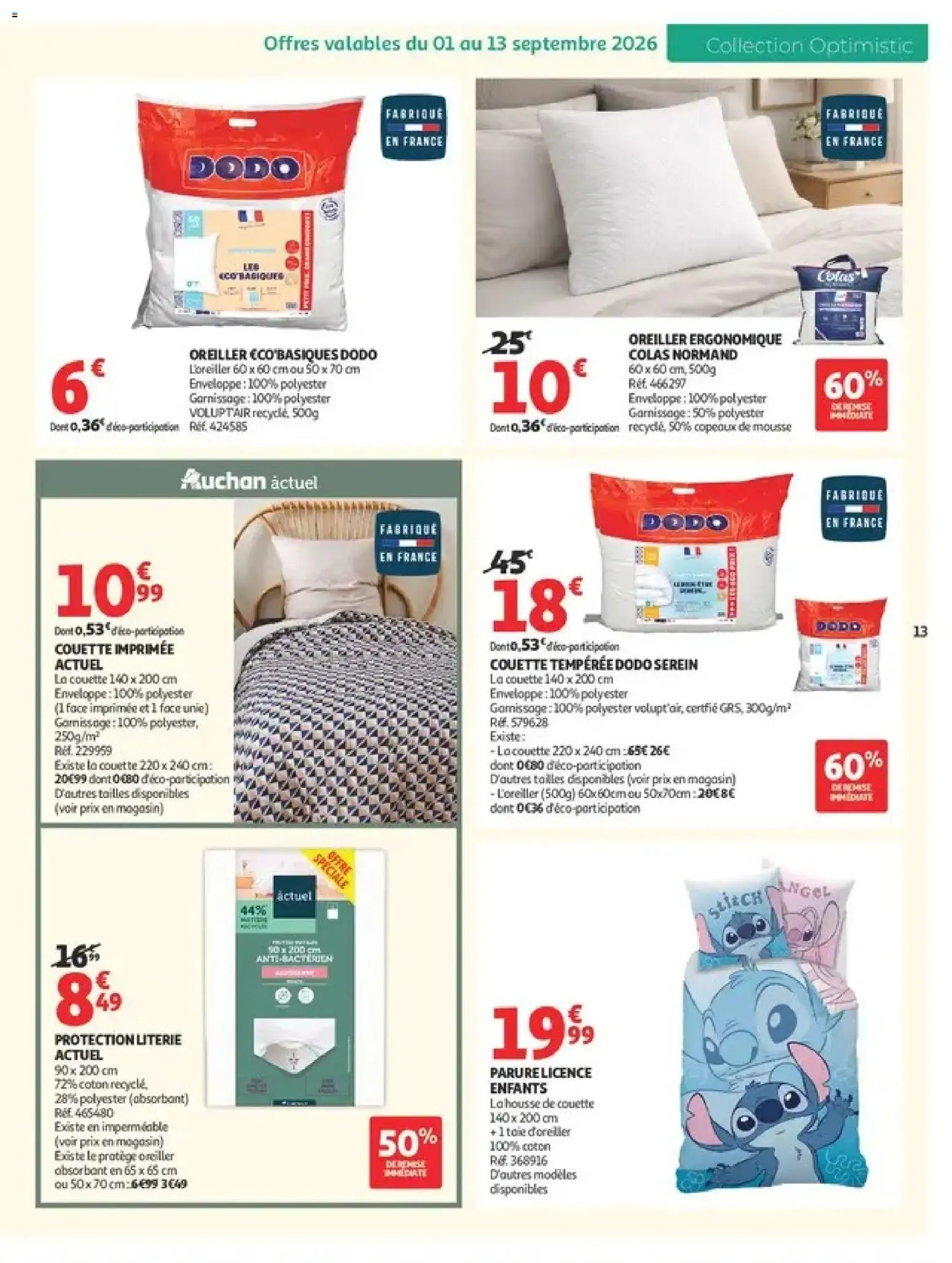 Auchan Inspiration déco à partir du 01/09/2026 - promo en ligne du 1 septembre au 1 novembre 2026 - Catalogue page 13