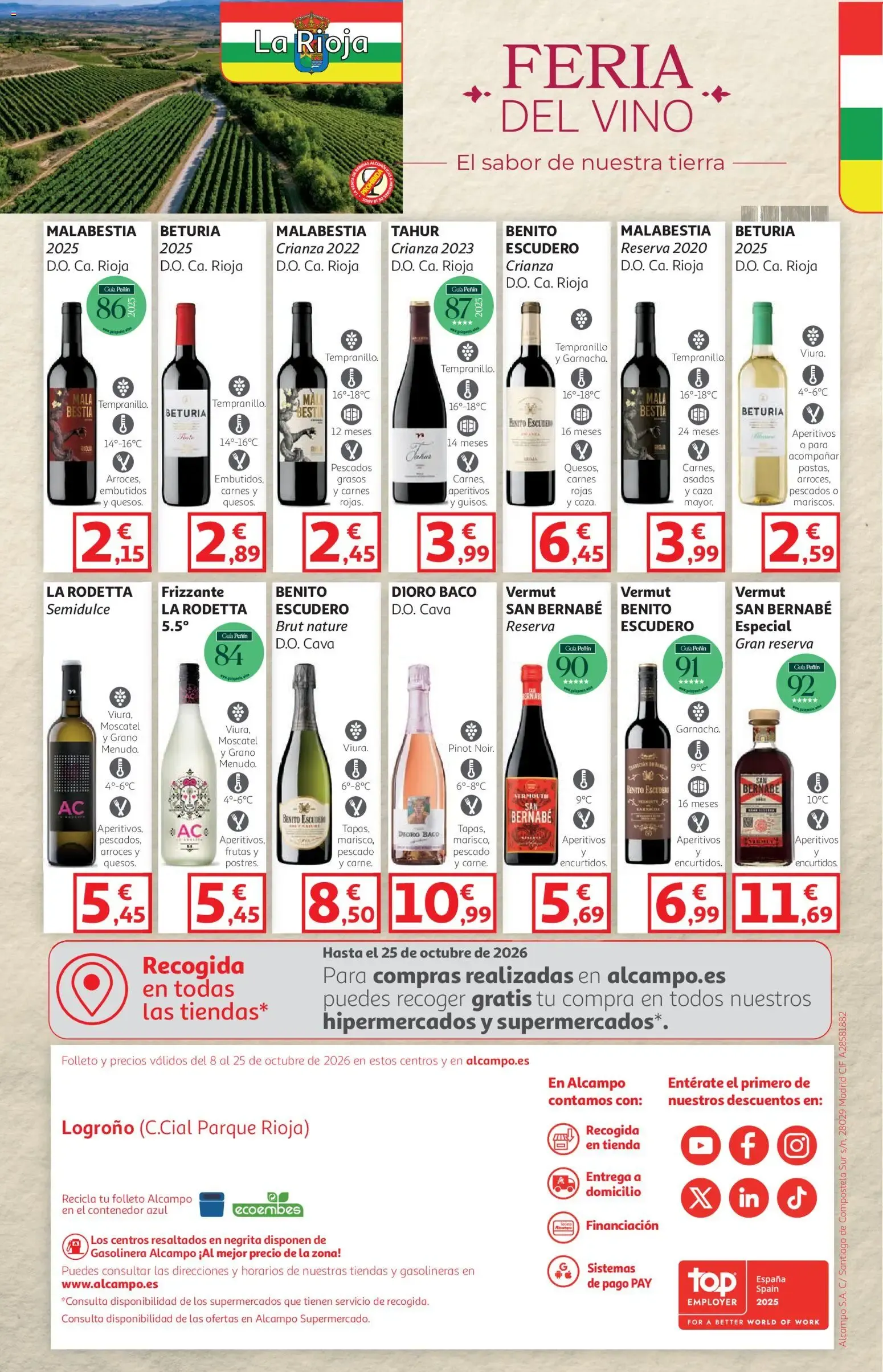 Catálogo de Feria del Vino Alcampo 8 de octubre al 25 de octubre 2026 - Página 36