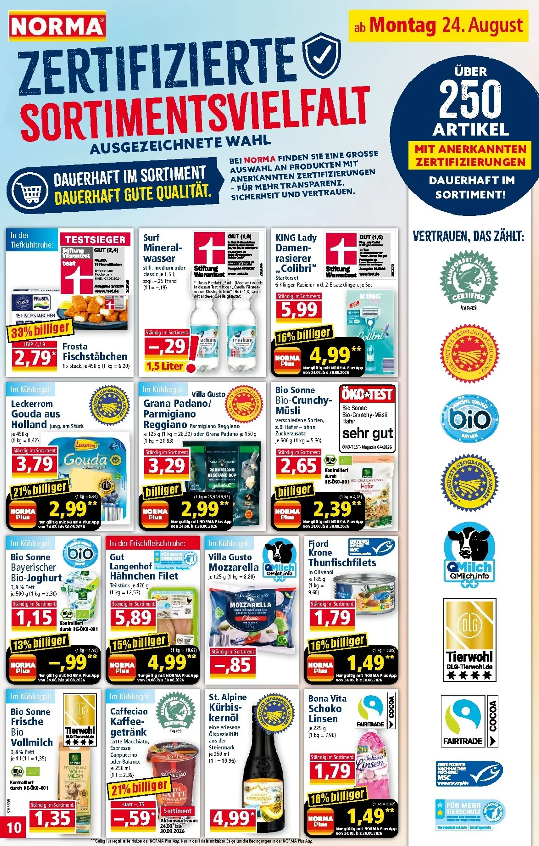 Norma Prospekt – von Montag 24.08.2026 bis Samstag 29.08.2026 von 24. August bis 29. August 2026 - Prospekt seite 10