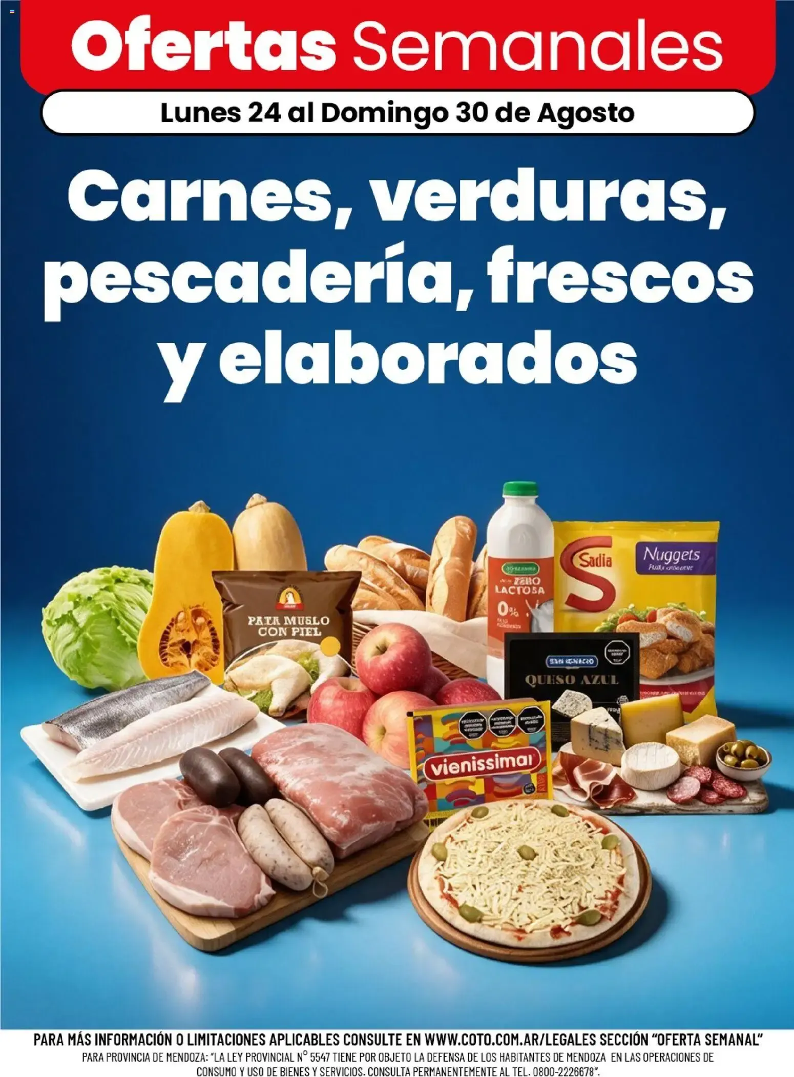 Ofertas de Coto - Ofertas Semanales de Carnes, Verduras, Pescadería, Frescos y Elaborados 24 de agosto al 30 de agosto 2026 - Página 1 del catálogo