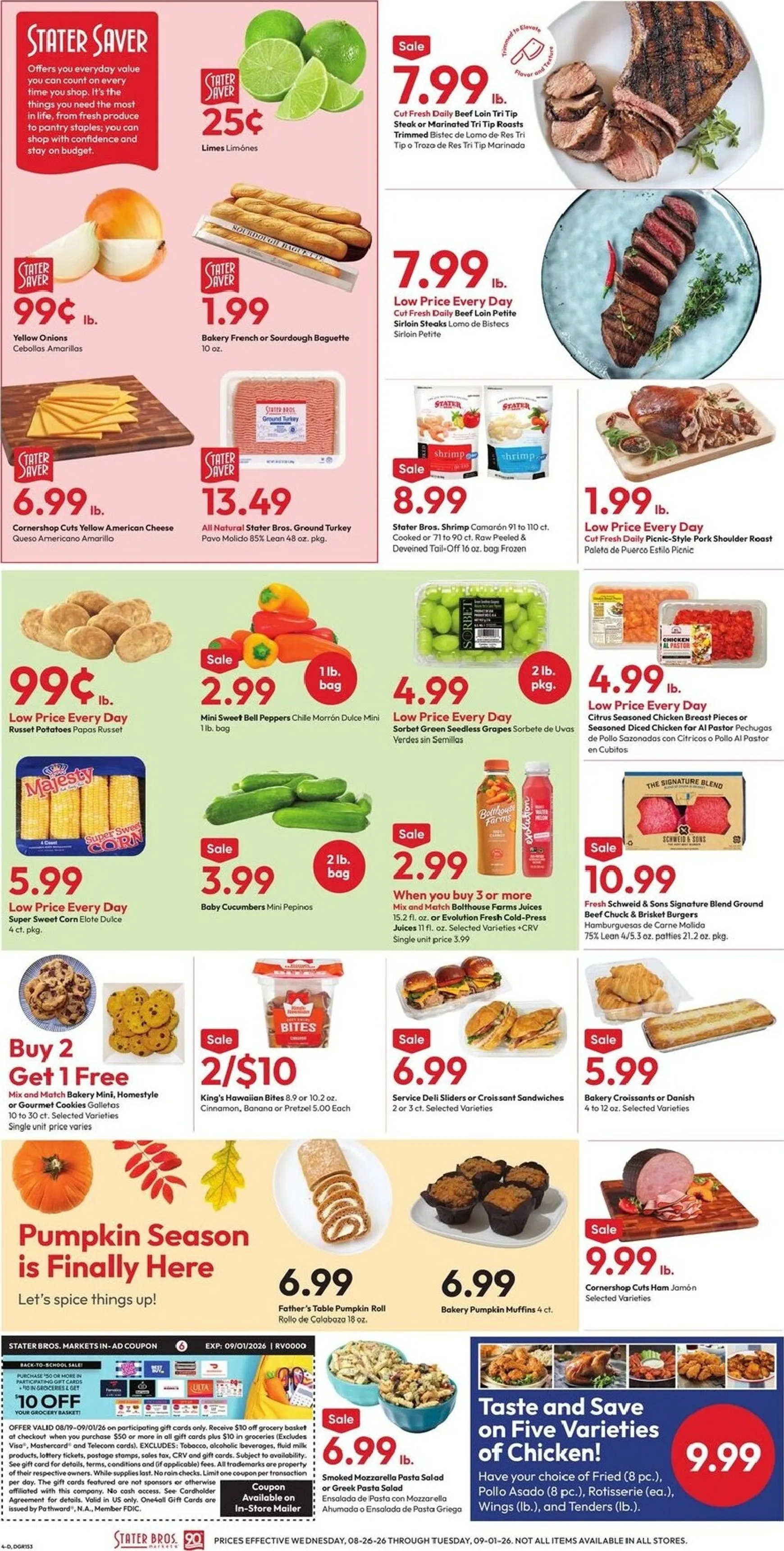 Weekly ad Current Stater Bros. leaflet valid from Wednesday 08/26/2026 to Tuesday 09/01/2026 from August 26 to September 1 2026 - Page 4