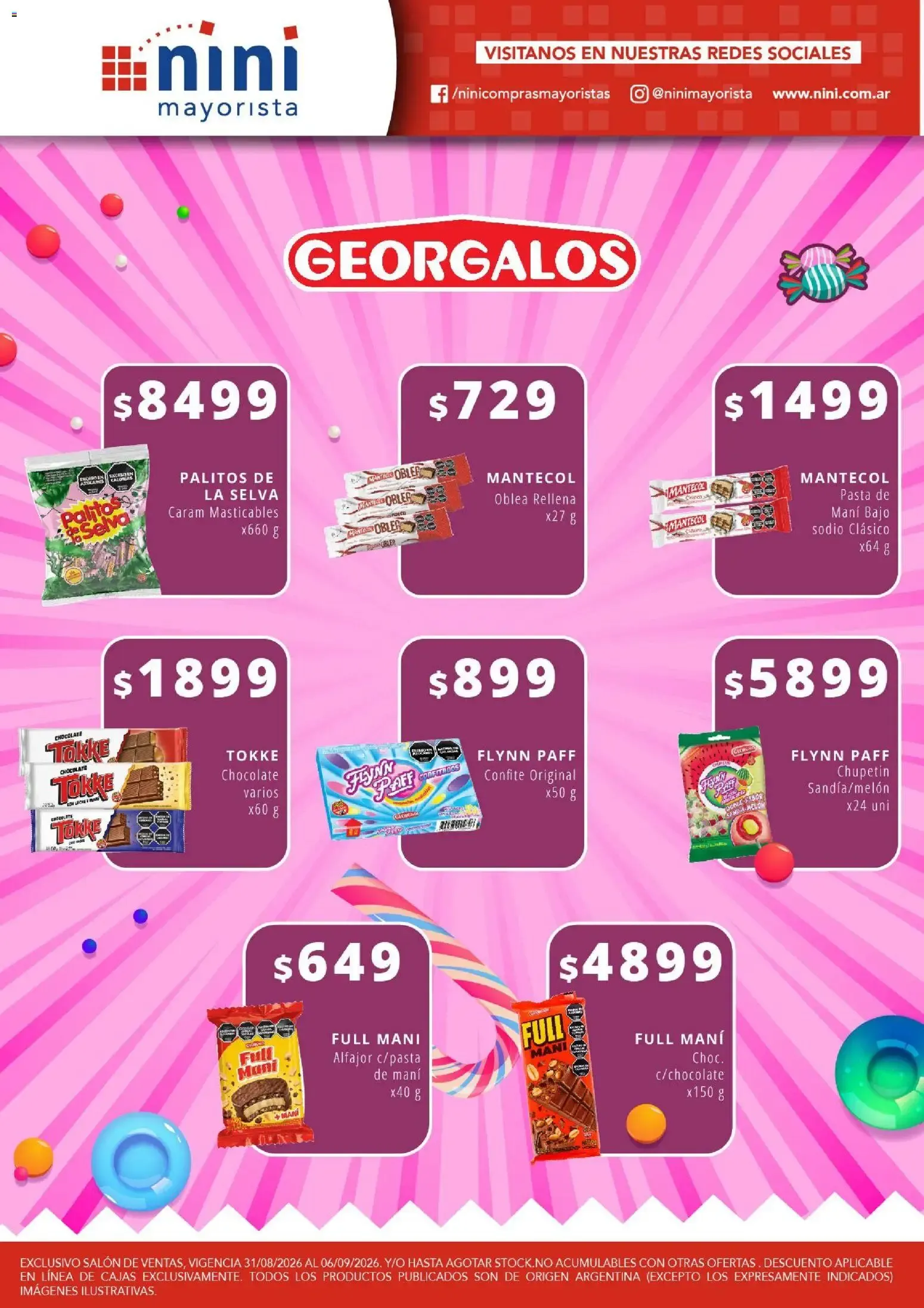 Ofertas de NINI Mayorista - Georgalos del 31/08/2026 - 06/09/2026 31 de agosto al 6 de septiembre 2026 - Página 1 del catálogo
