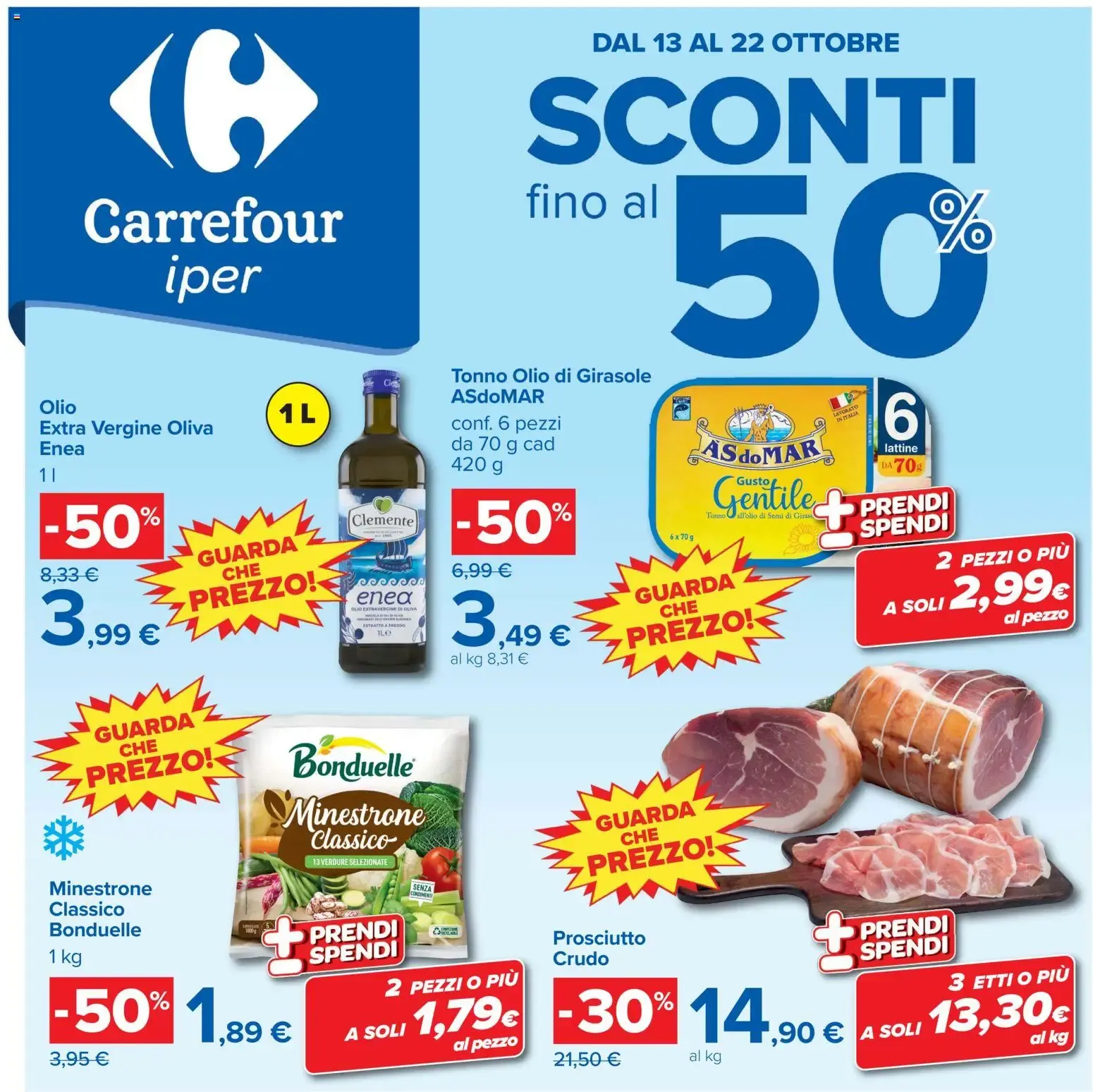 Carrefour Iper - Sconti fino al 50% da 13 ottobre a 22 ottobre di 2026 - Pagina del volantino 1
