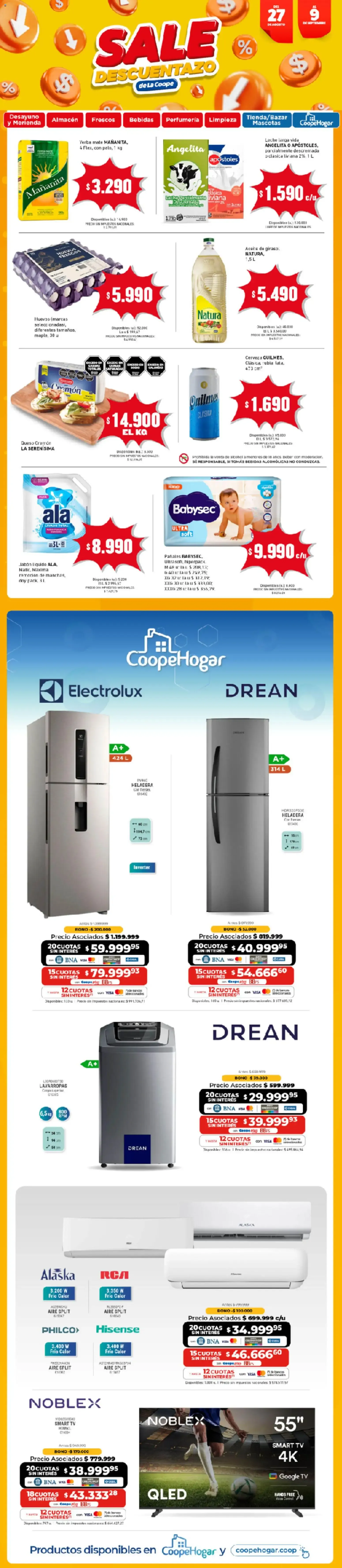 Ofertas de Cooperativa Obrera catálogo del 27/08/2026 - 09/09/2026 27 de agosto al 9 de septiembre 2026 - Página 1 del catálogo