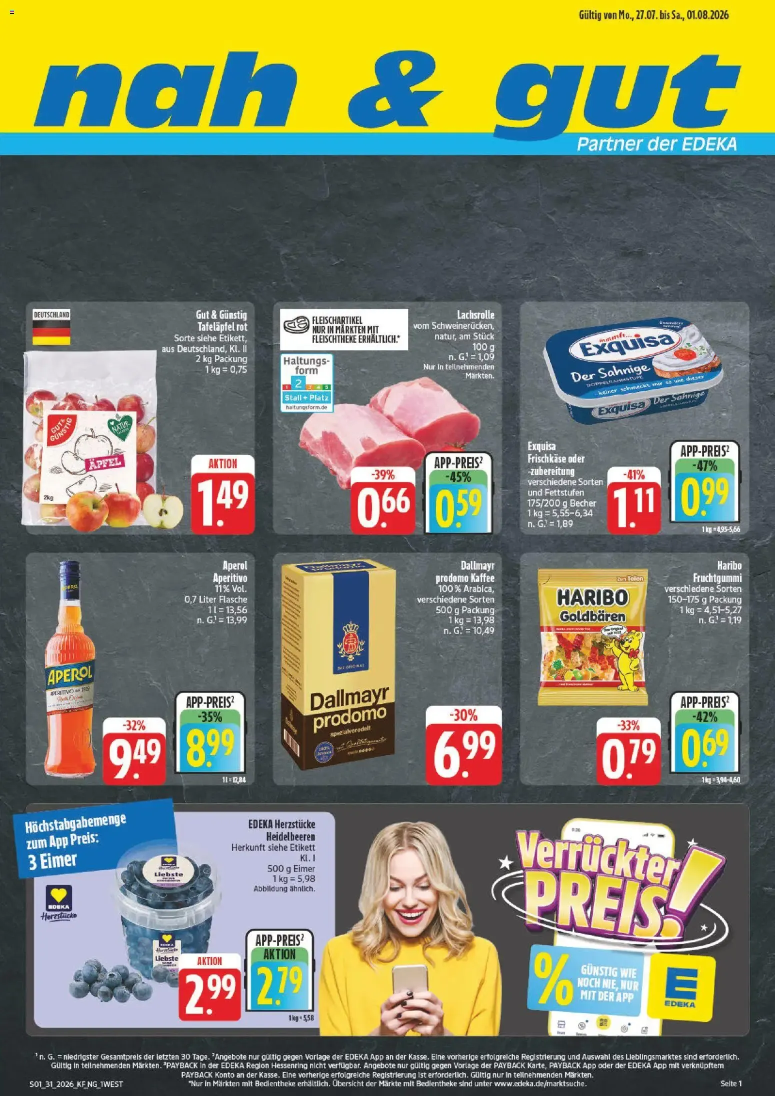 nah & gut Prospekt (ab 27.07.2026) zum Blättern von 27. Juli bis 1. August 2026 - Prospekt seite 1