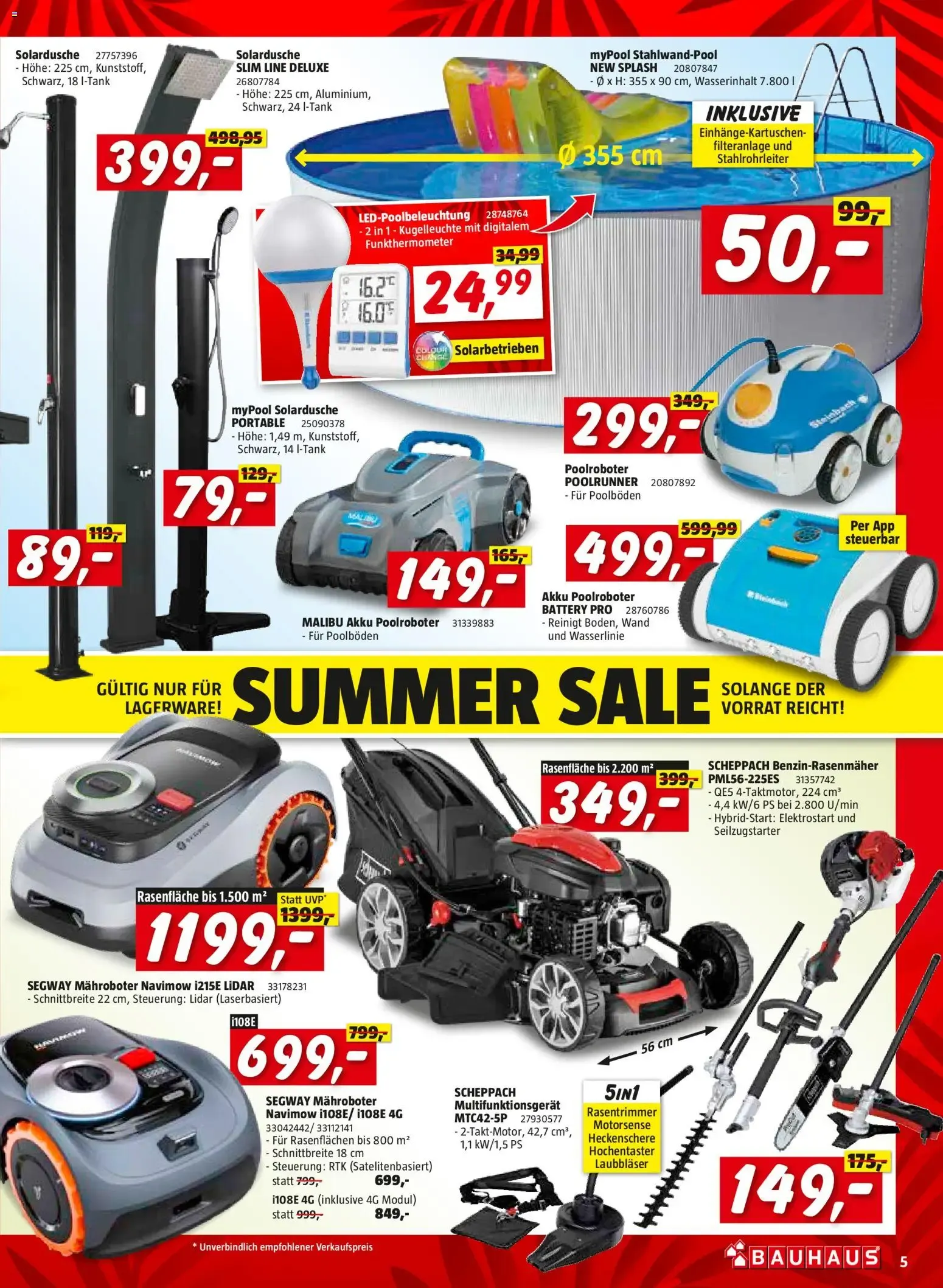 Bauhaus Summer Sale von 5. August bis 18. August 2026 - Flugblätt seite  5