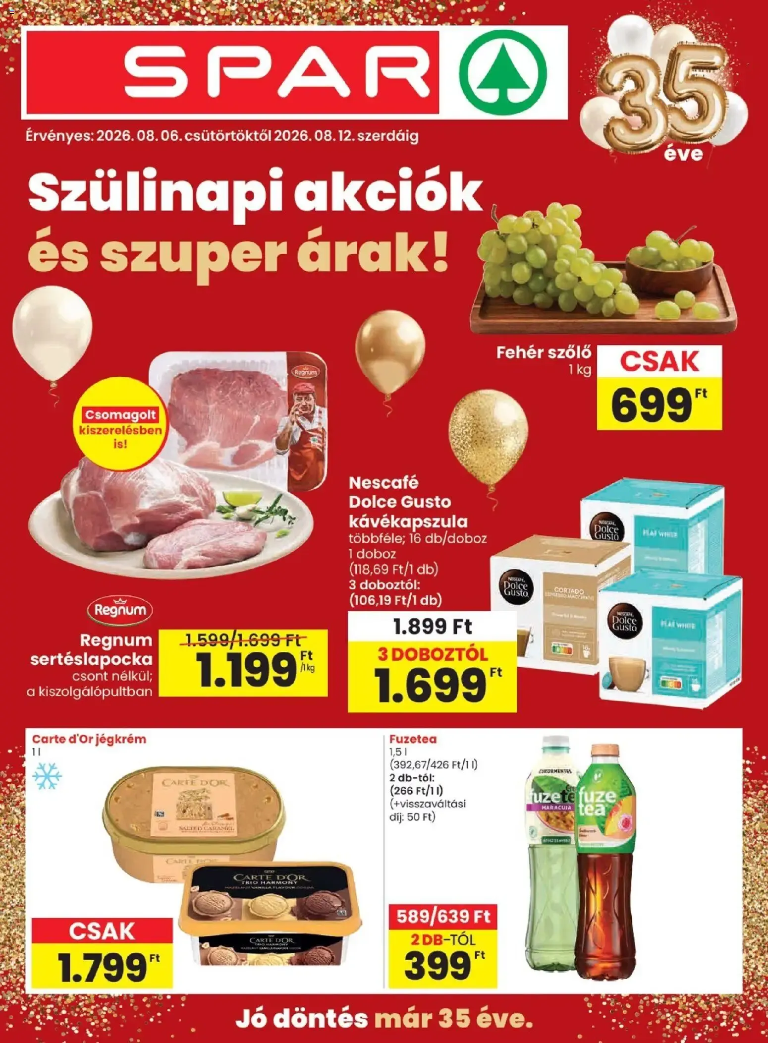 Katalógus Spar akciós újság - 2026.08.06.-tól augusztus 6.-tól augusztus 12.-ig 2026. - Oldal 1