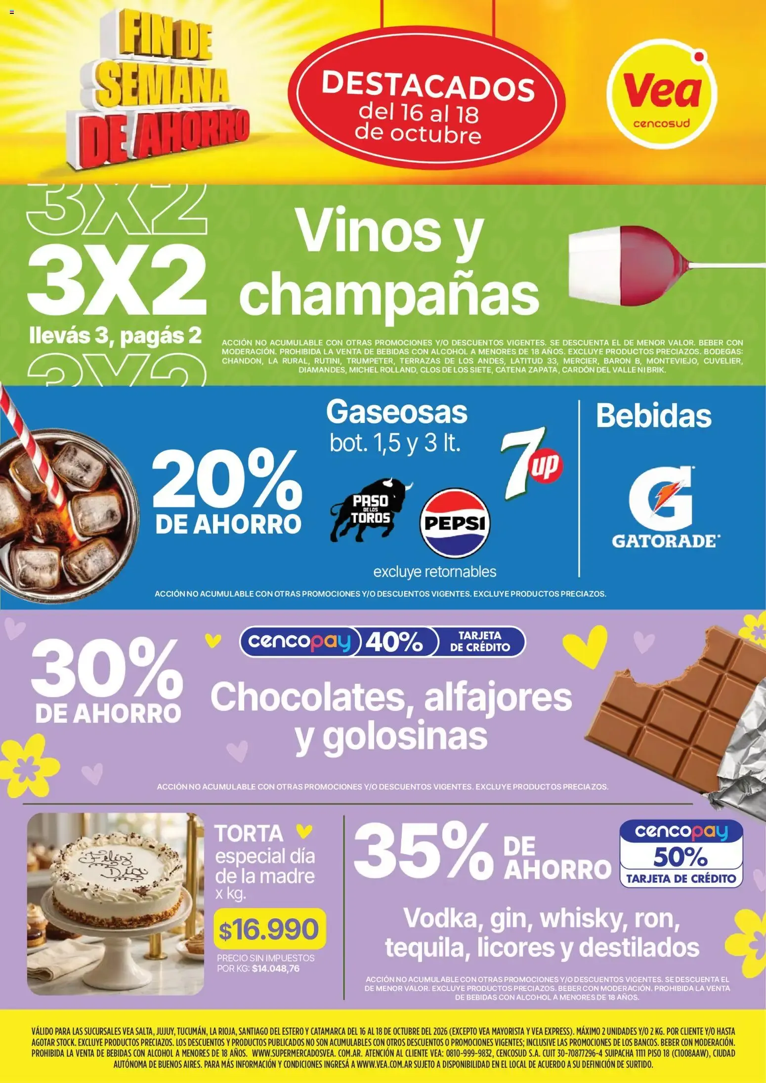 Ofertas de Vea - Fin de semana de ahorro | NOA del 16/10/2026 - 18/10/2026 16 de octubre al 18 de octubre 2026 - Página 1 del catálogo