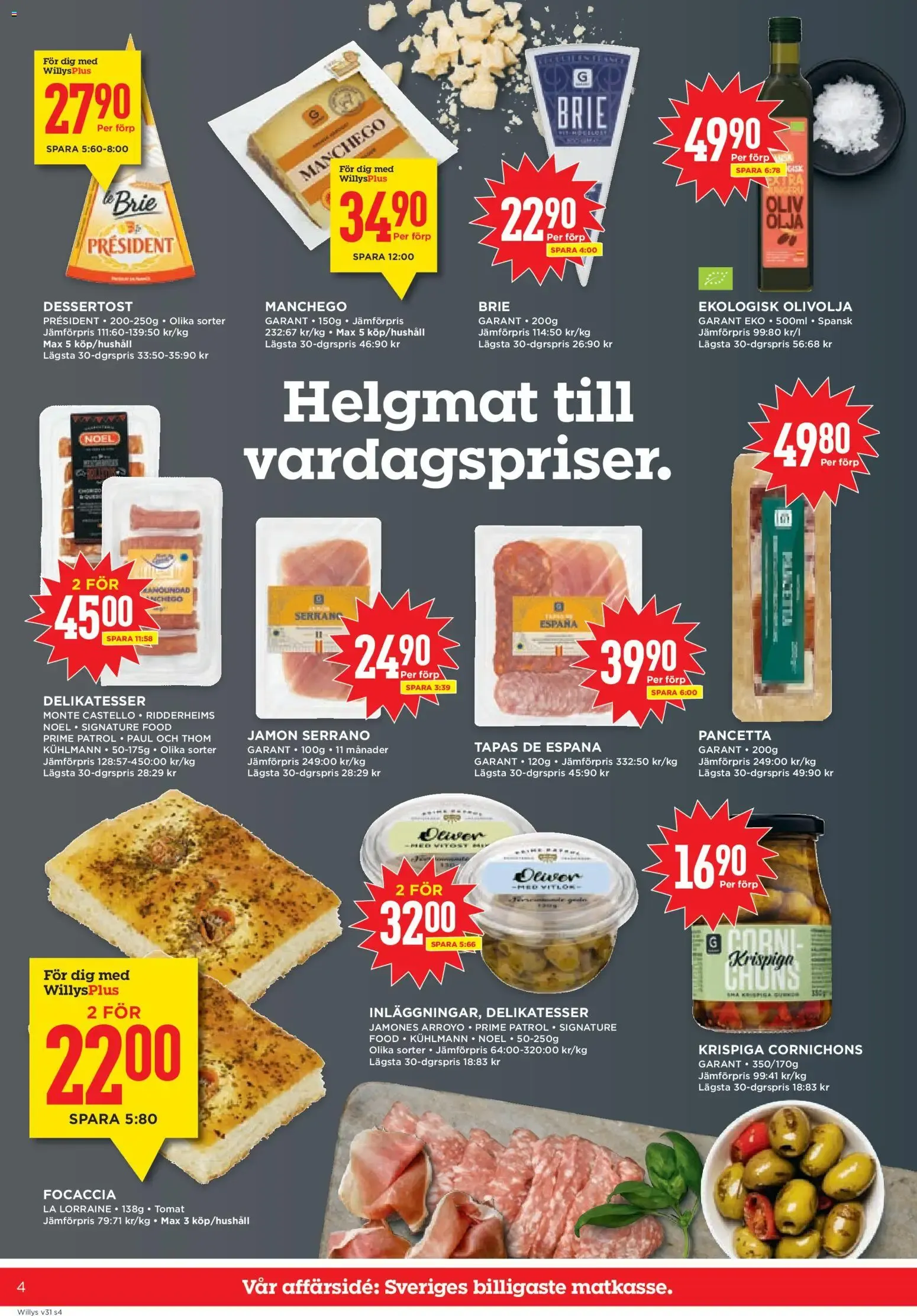 Willys erbjudanden från 27/07/2026 - 02/08/2026 > Reklamblad nuvarande rabatter från 27 juli till 2 augusti 2026 - Reklamblad sidor 4