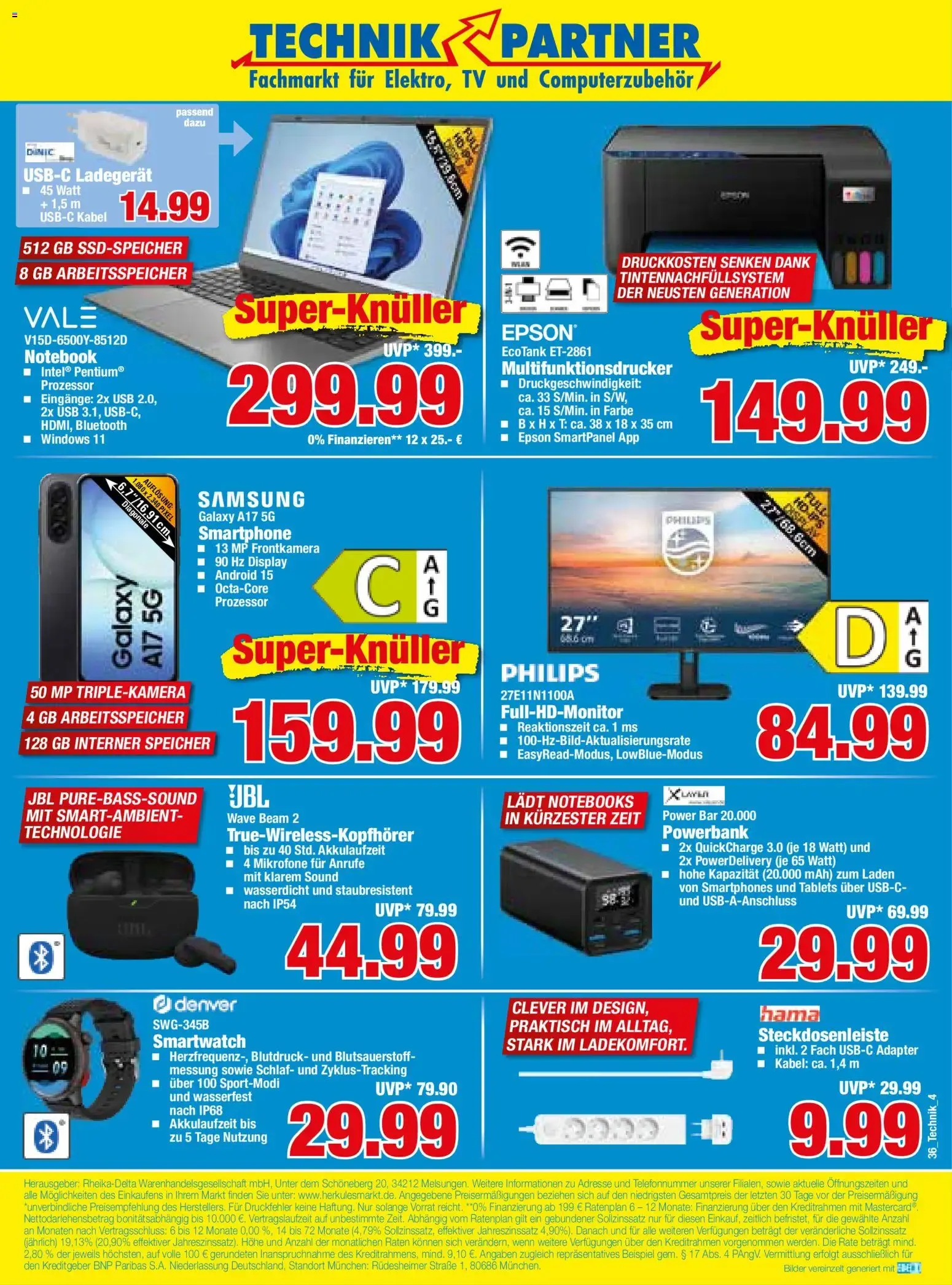 Technik Partner Fachmarkt für Elektro, TV und Computerzubehör von 31. August bis 5. September 2026 - Prospekt seite 4