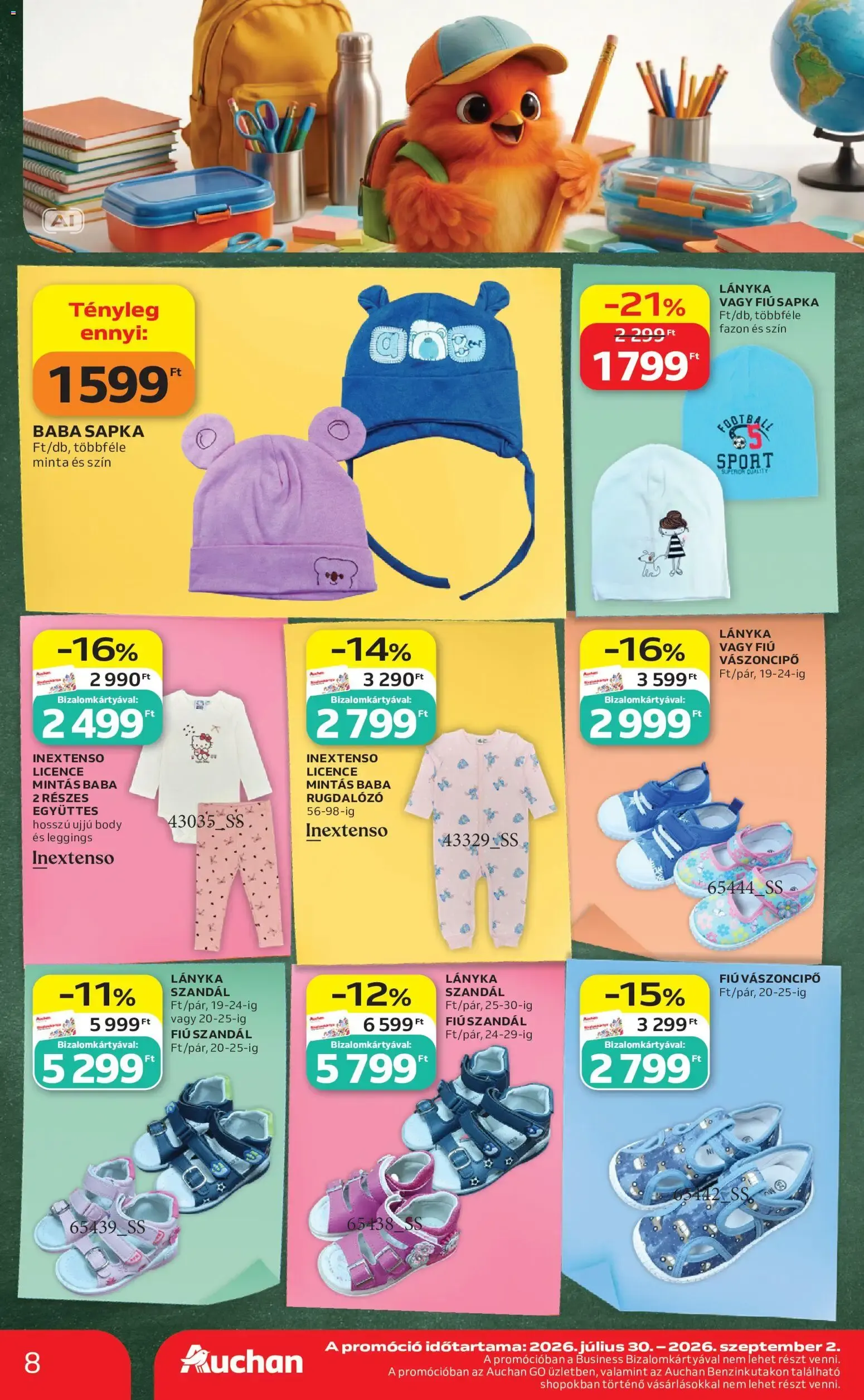 Katalógus Auchan Iskolakezdés ajánlatok - 2026.08.21. -tól/töl > akció, lapozható szórólap 🛍️ augusztus 21.-tól augusztus 26.-ig 2026. - Oldal 8
