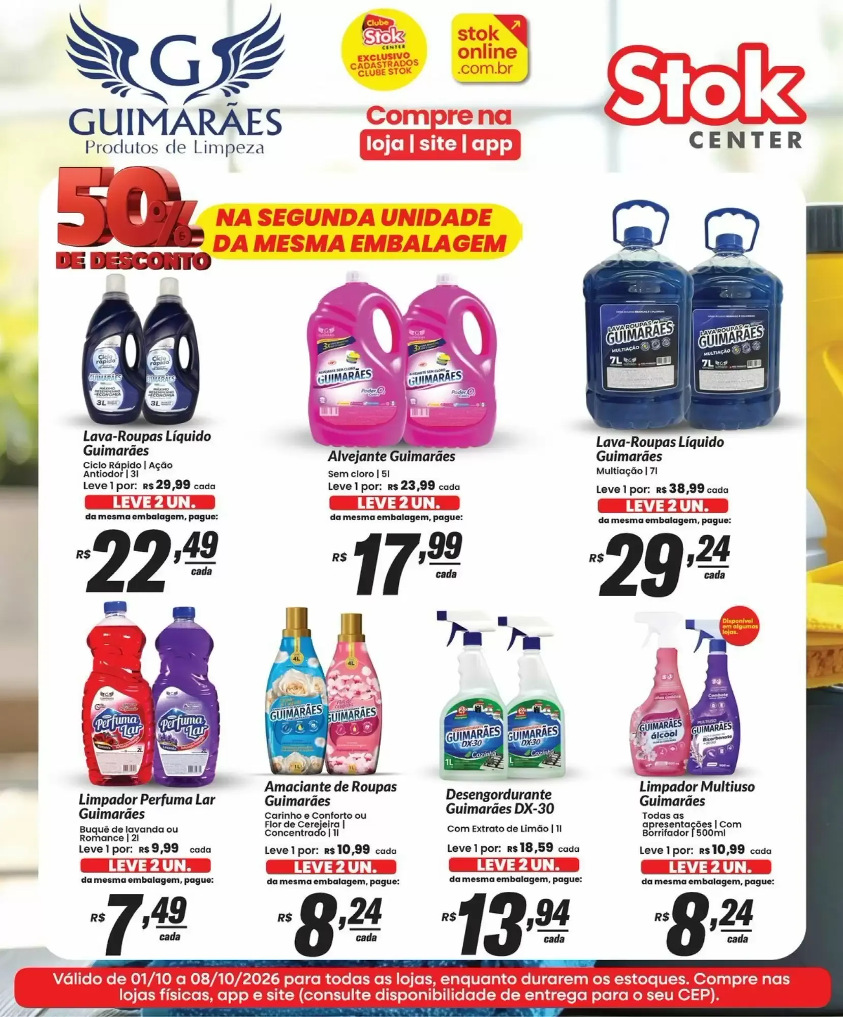 Encarte de Stok Center - Produtos de Limpeza Guimarães 1 de outubro até 8 de outubro 2026 - Pagina 1