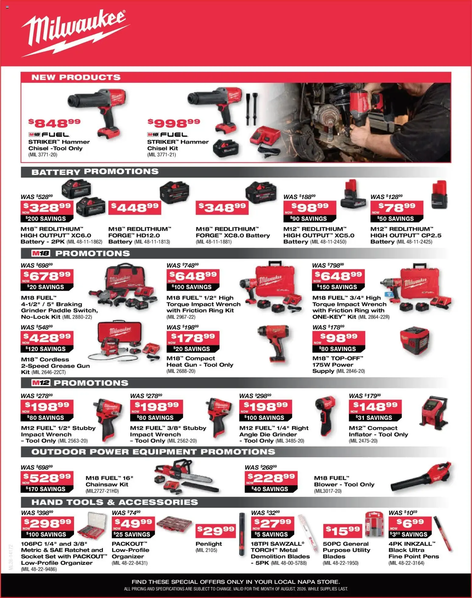 NAPA Auto Parts weekly flyer from Aug 1, 2026 > weekly specials & deals from August 1 to August 31 2026 - flyer page 3