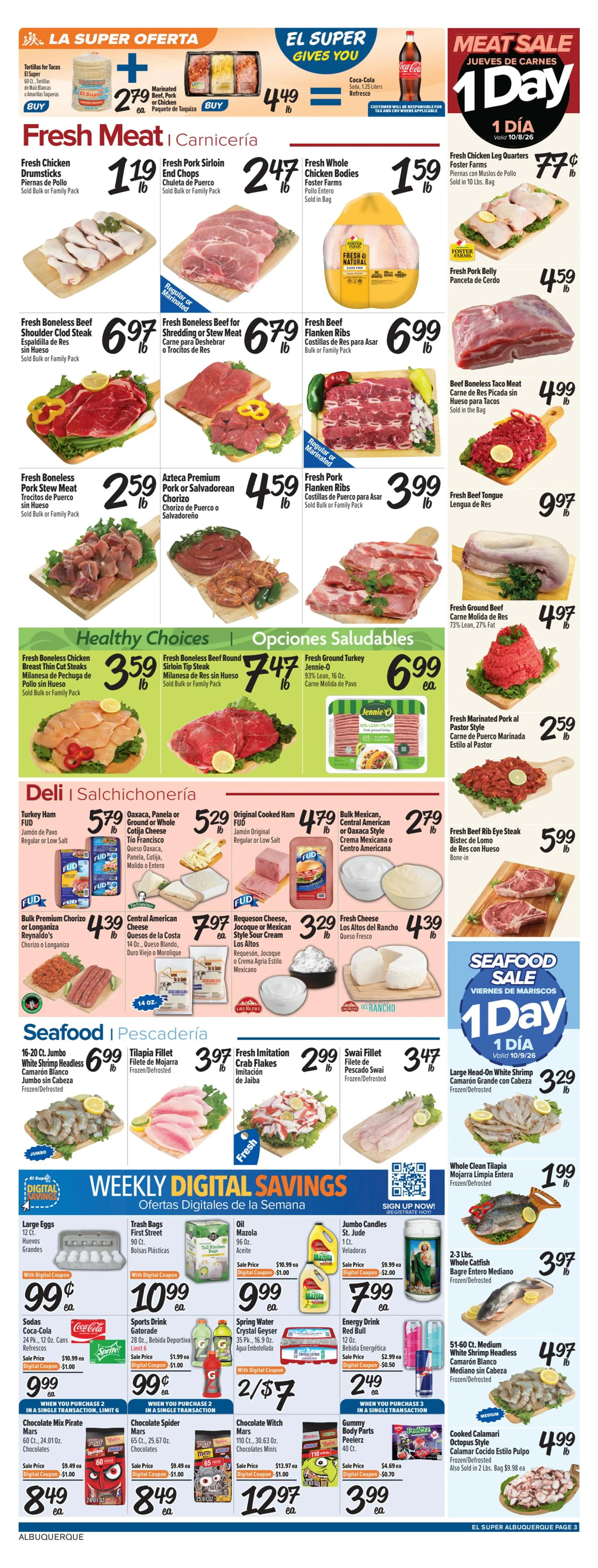 Weekly ad Current El Super leaflet valid from Wednesday 10/07/2026 to Tuesday 10/13/2026 from October 7 to October 13 2026 - Page 3
