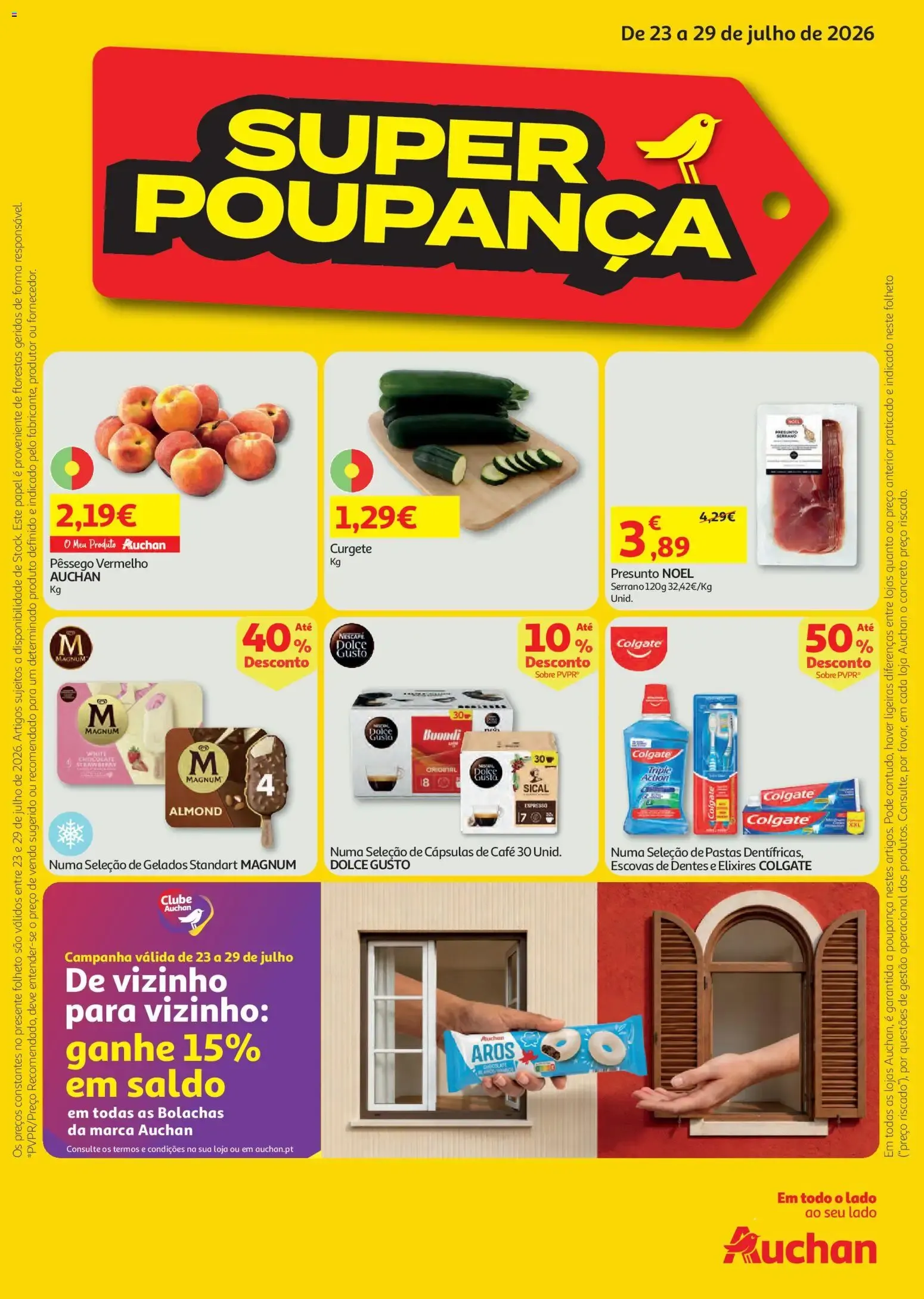 Folheto Auchan folheto » de 23/07/2026 - 29/07/2026 de 23 de julho até 29 de julho 2026 - Pagina 1