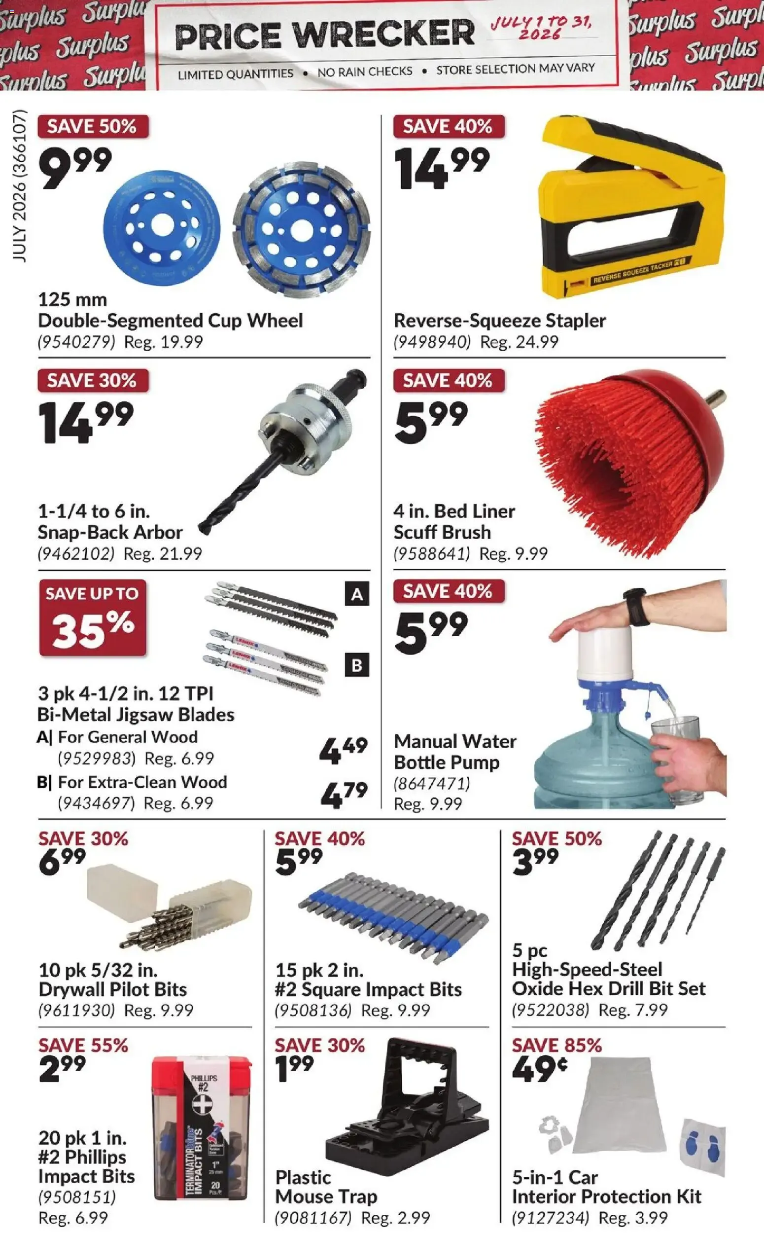 Princess Auto flyer - Price Wrecker from Jul 1, 2026 > weekly specials & deals from July 1 to July 31 2026 - flyer page 9