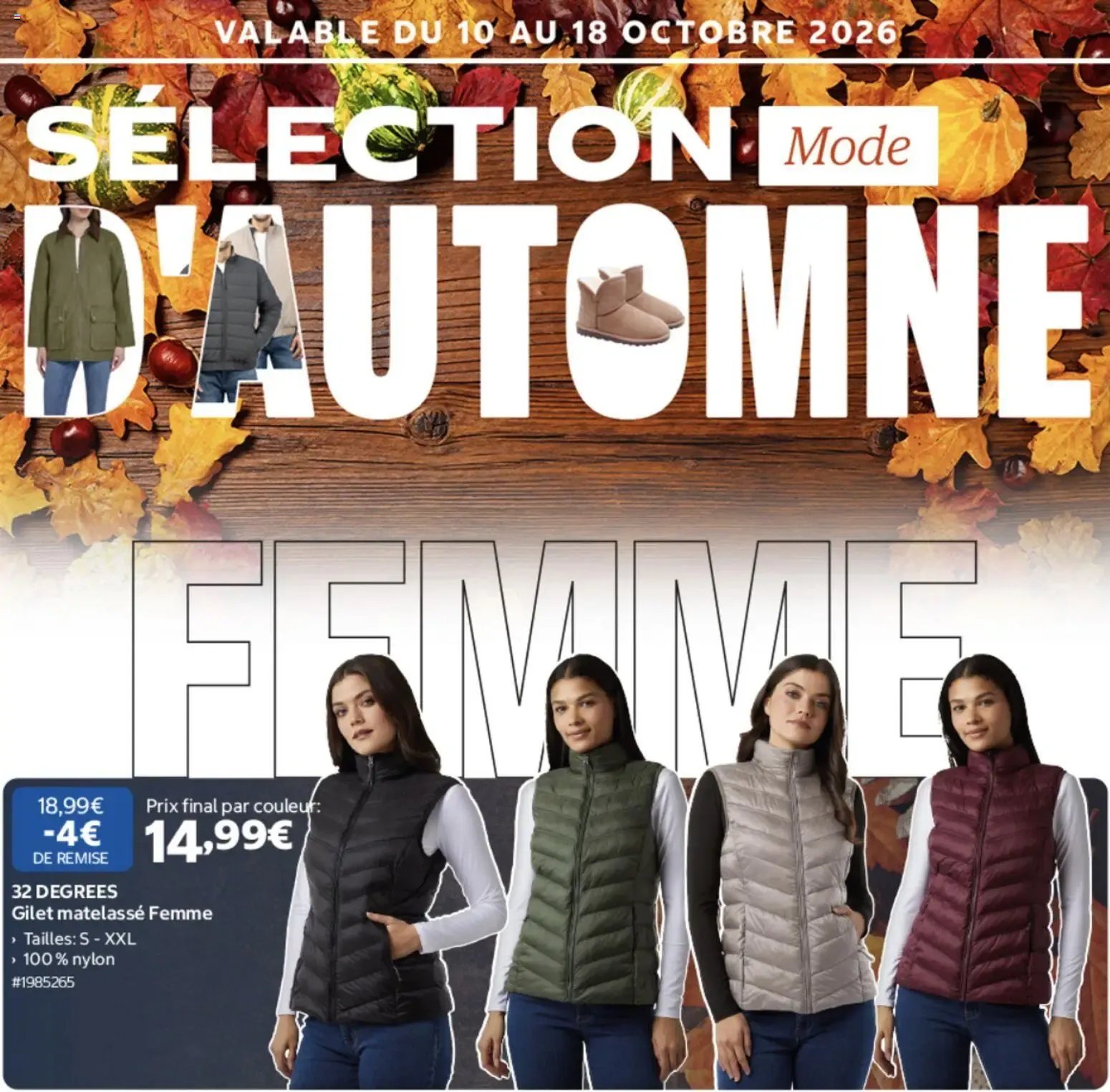 Costco Sélection Mode D'Automne à partir du 10/10/2026 - promo en ligne du 10 octobre au 18 octobre 2026 - Catalogue page 1