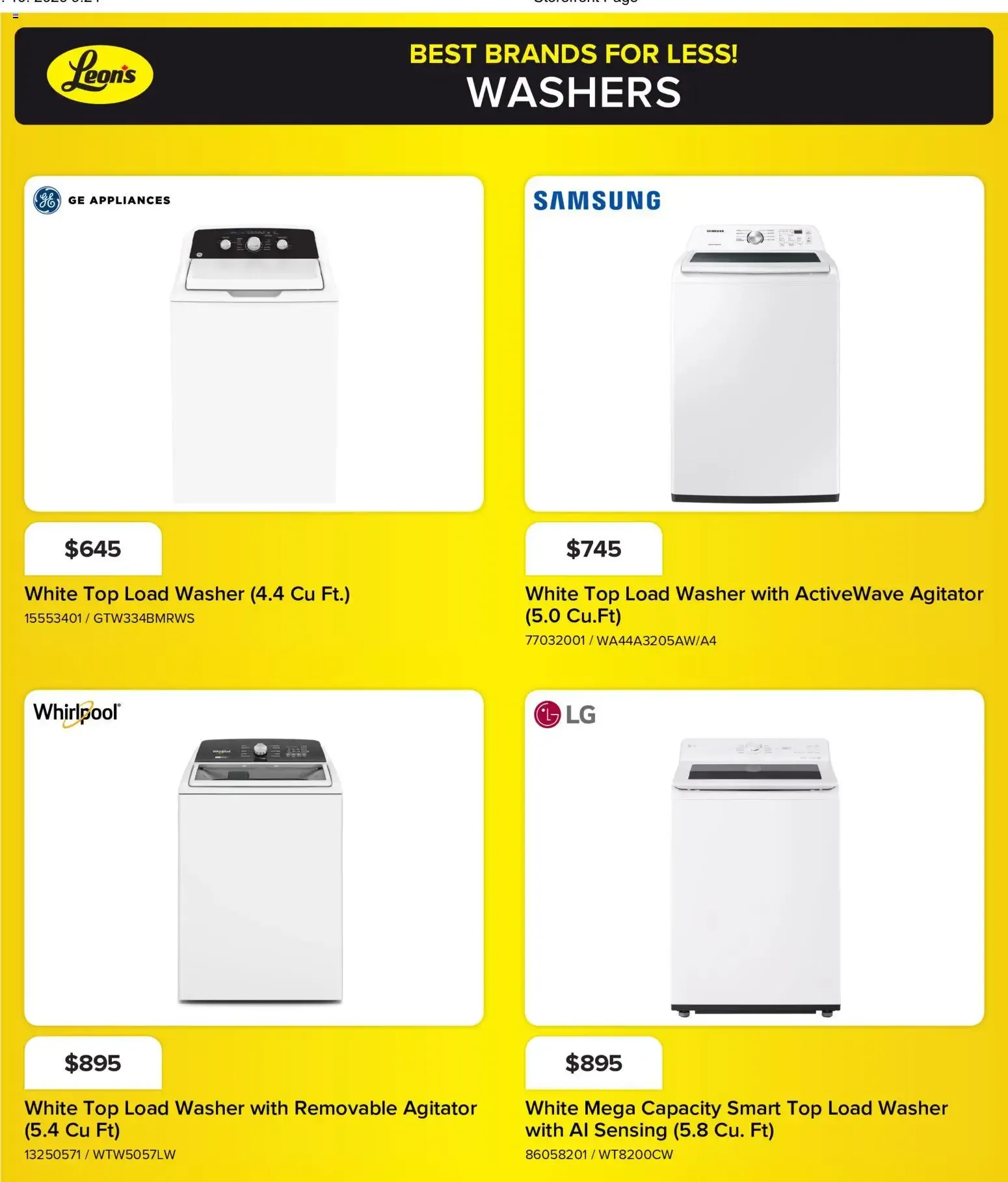 Leon's flyer - BBFL Appliances from Oct 8, 2026 > weekly specials & deals from October 8 to October 14 2026 - flyer page 8