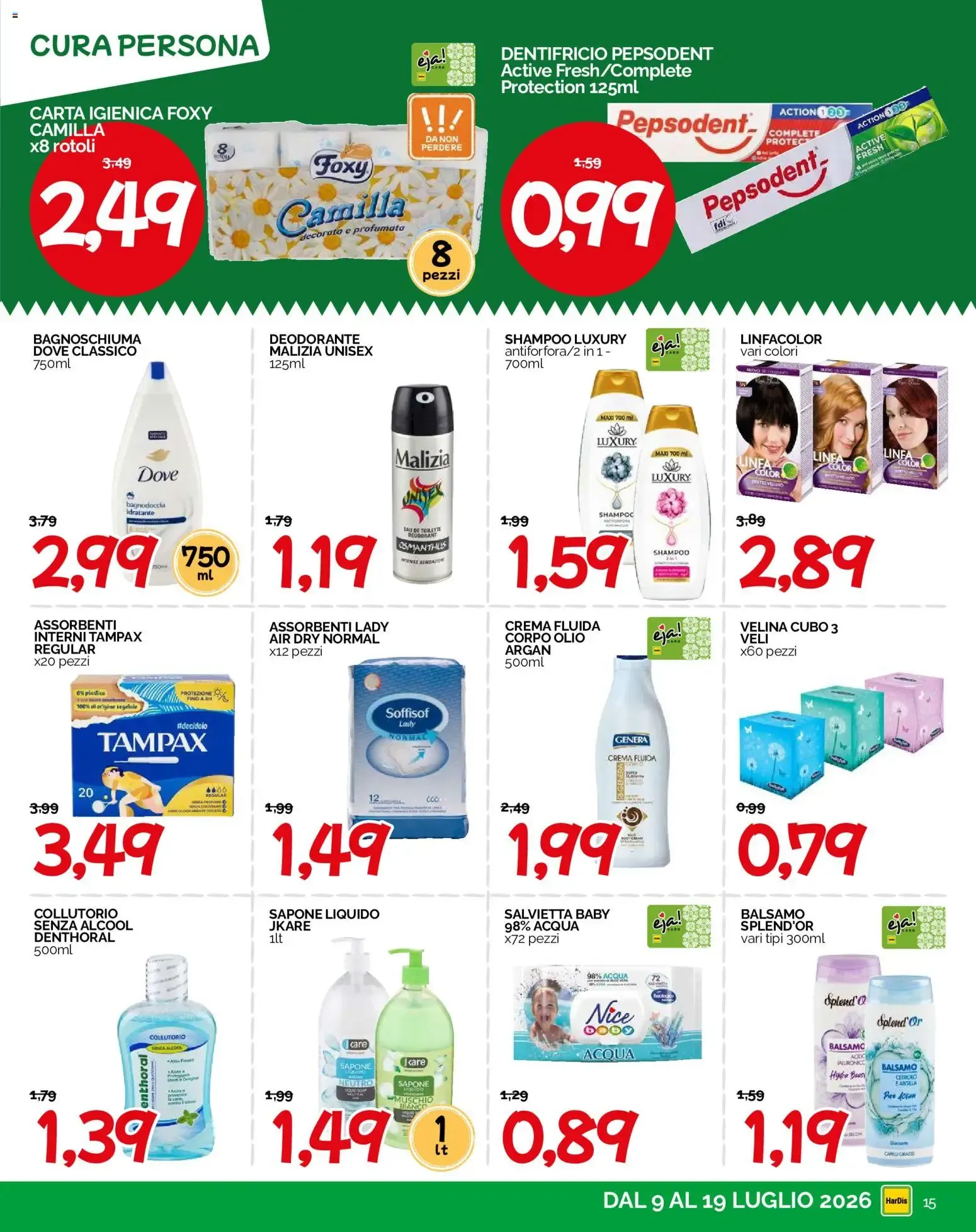 HarDis volantino dal 09/07/2026 - online Offerte da 9 luglio a 19 luglio di 2026 - Pagina del volantino 15