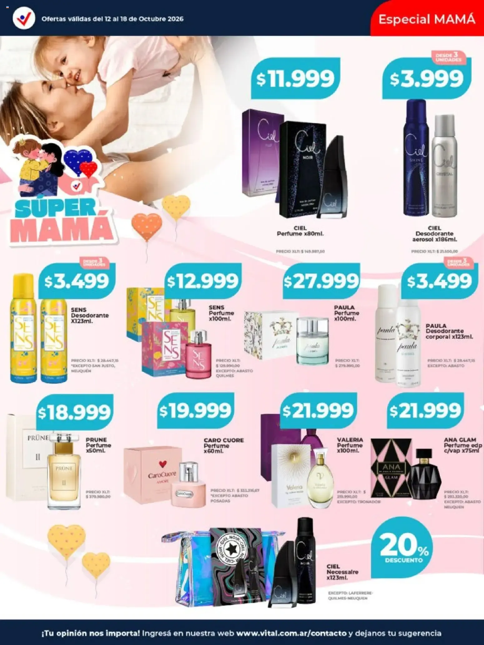 Ofertas de Vital - Especial Mamá || del 12/10/2026 - 18/10/2026 || Catálogo 12 de octubre al 18 de octubre 2026 - Página 1 del catálogo