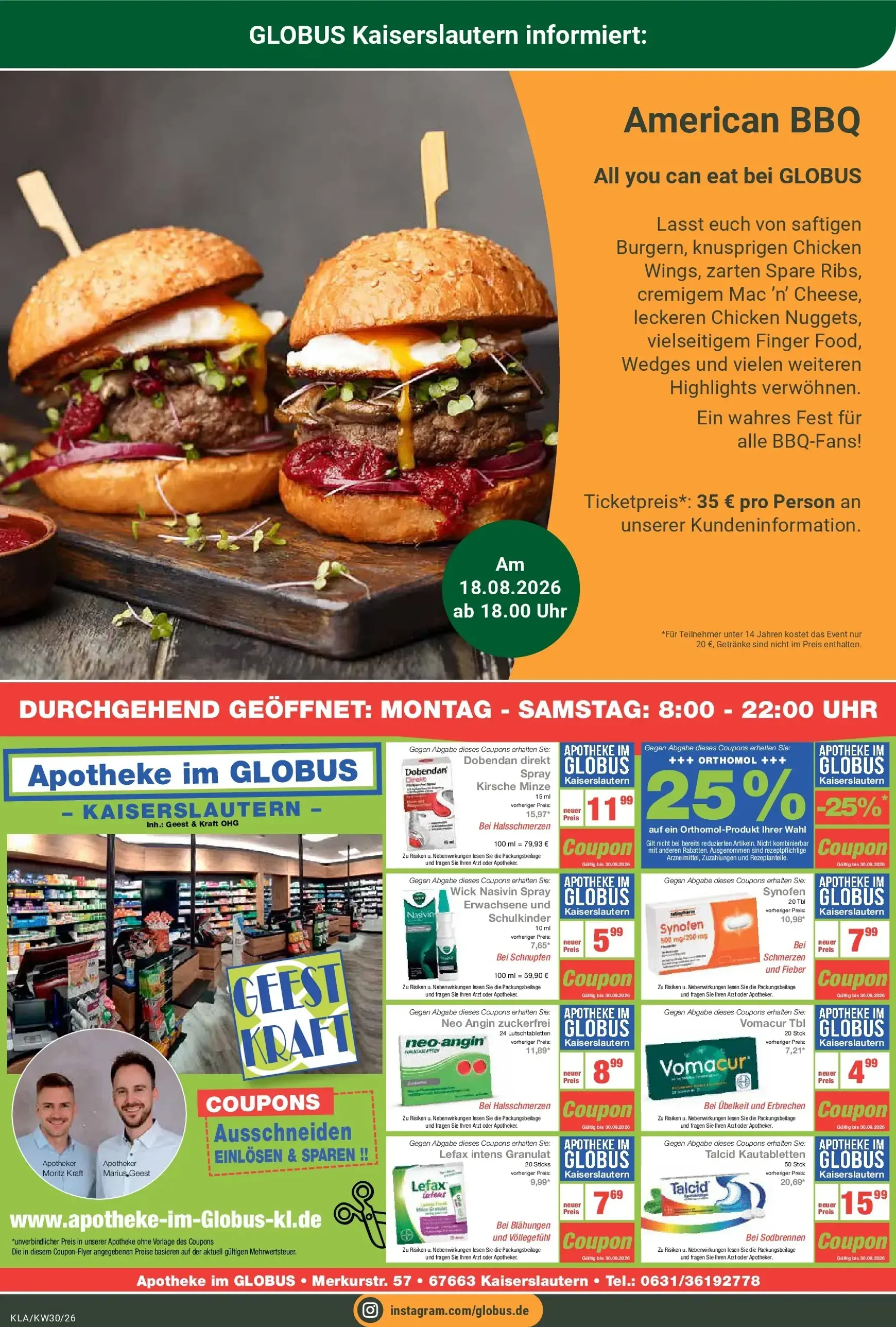 Globus - Globus: Wochenangebote Prospekt – von Montag 20.07.2026 bis Samstag 25.07.2026 von 20. Juli bis 25. Juli 2026 - Prospekt seite 24