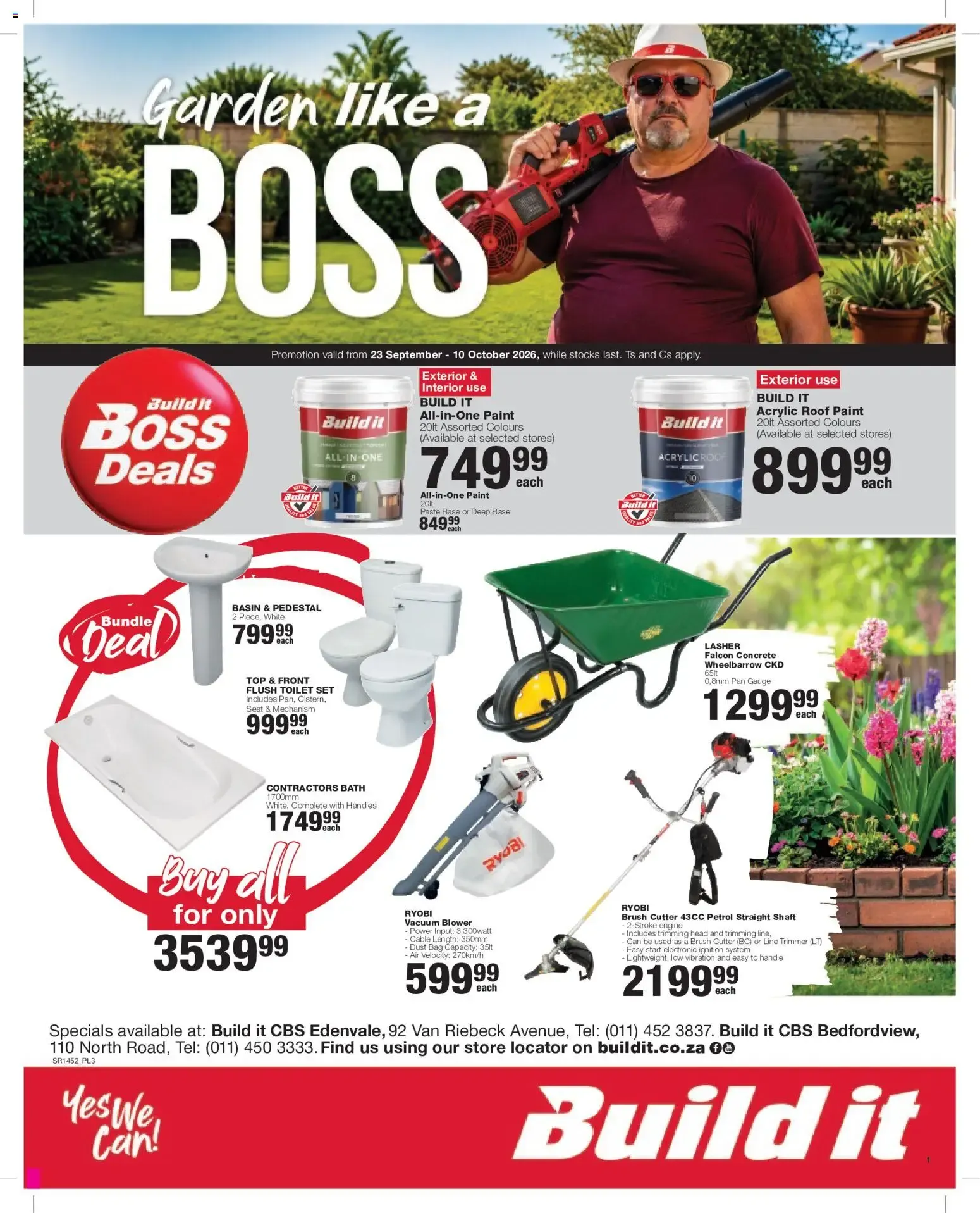 Build It BOSS Deals: Garden like a BOSS from 23 September to 10 October 2026 - Catalogue Page 1