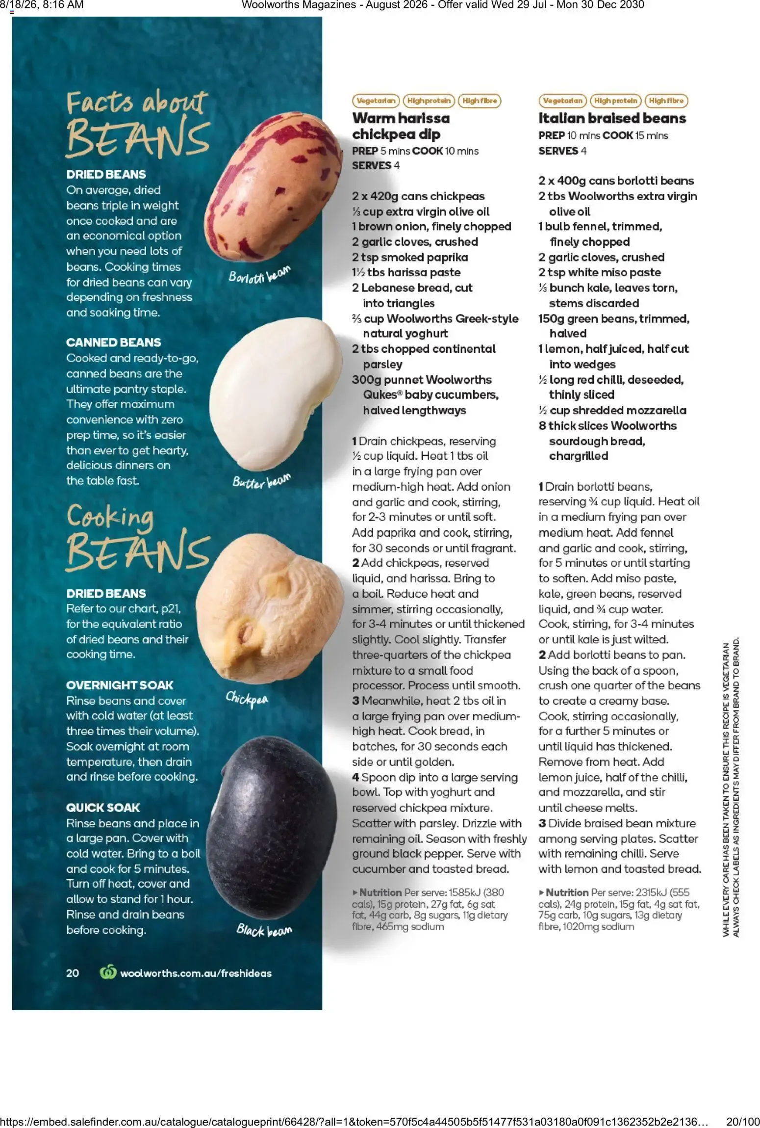 Woolworths Fresh Ideas - August 2026 - Catalogue valid from 29 July to 30 December 2030 - page 20